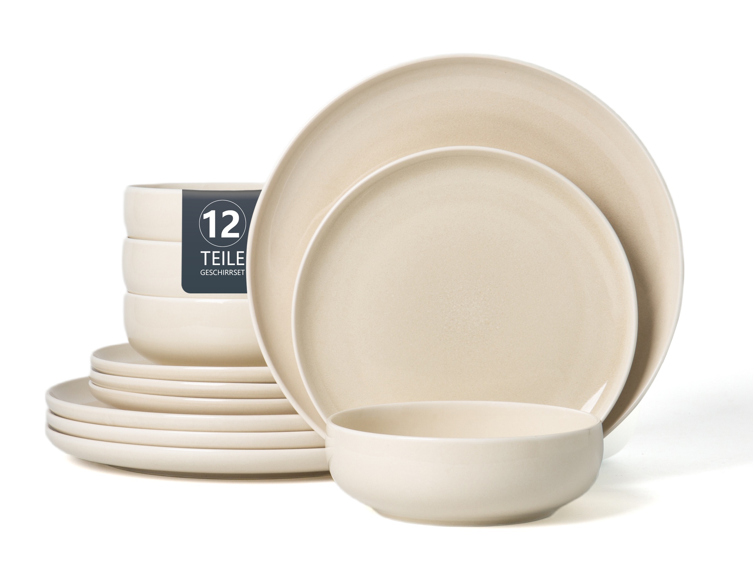 GOODproduct Geschirr-Set »Flett, mit Reaktivglasur« spülmaschinenfest und mikrowellengeeignet