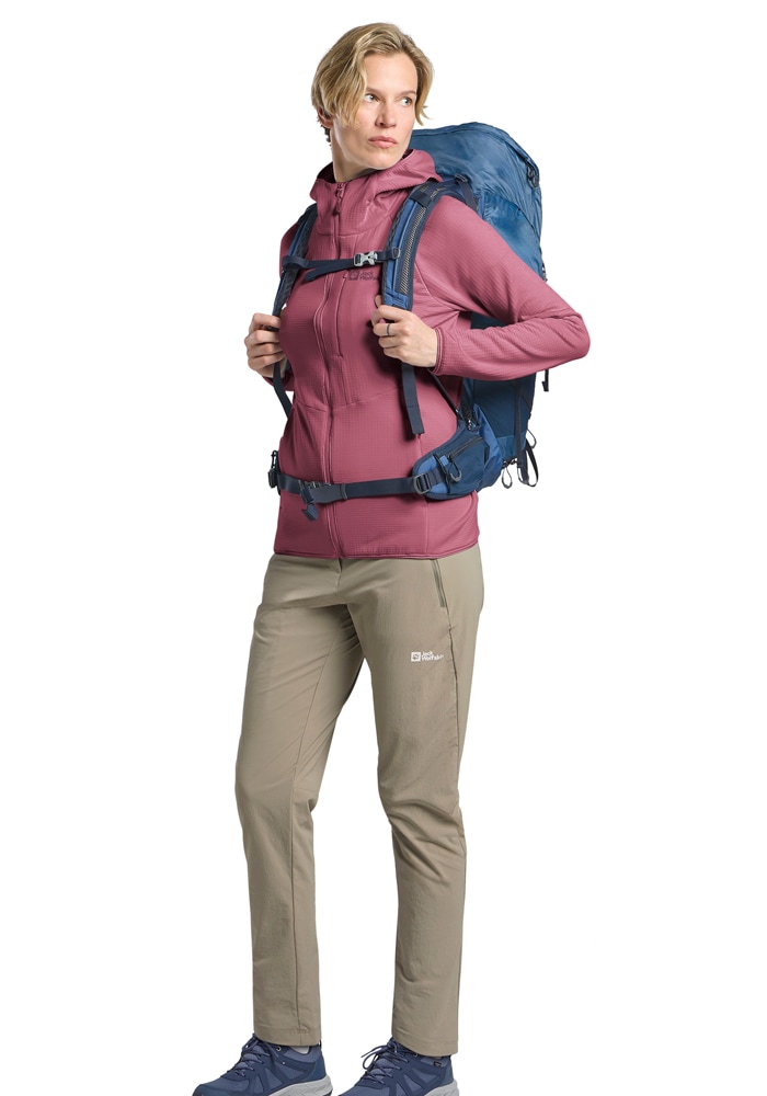 Jack Wolfskin Fleecejacke »KOLBENBERG HOODED FZ W«, mit Kapuze