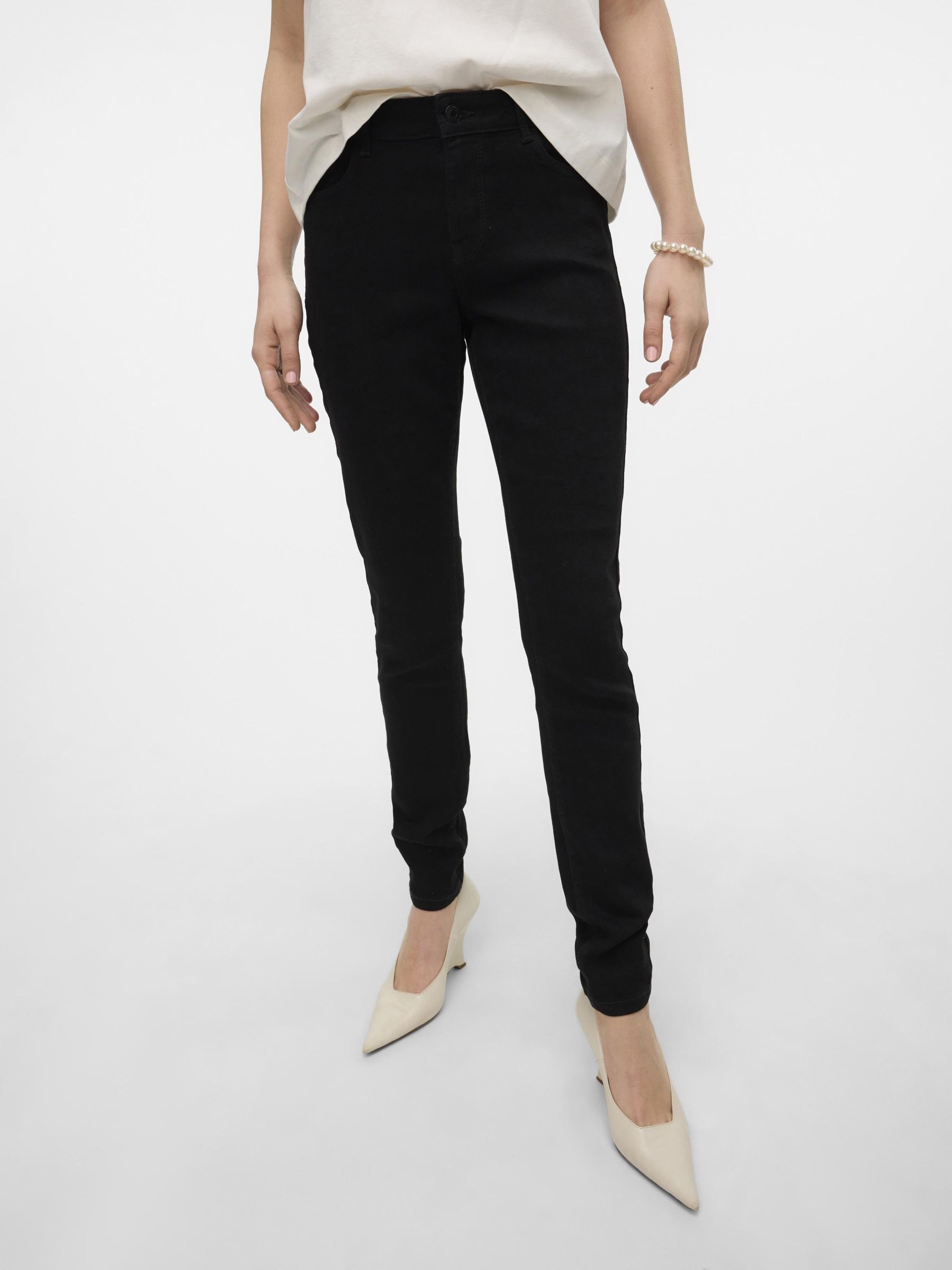 Vero Moda Skinny-fit-Jeans »VMELLY MR SKINNY JEANS BLK NOOS«