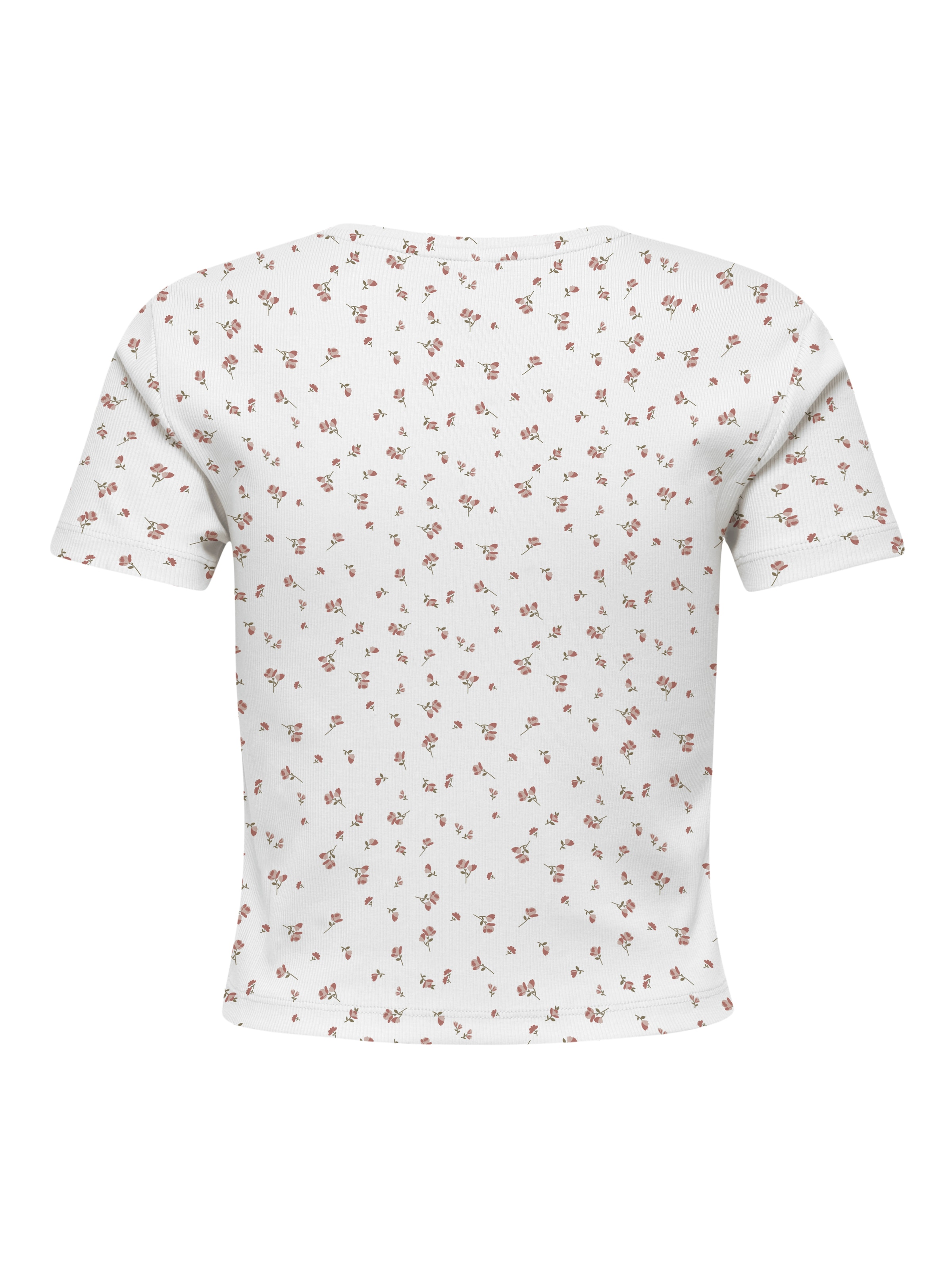ONLY T-shirt à manches courtes »ONLFENJA LIFE SS AOP TOP JRS NOOS« mélange coton, coupe courte, col rond