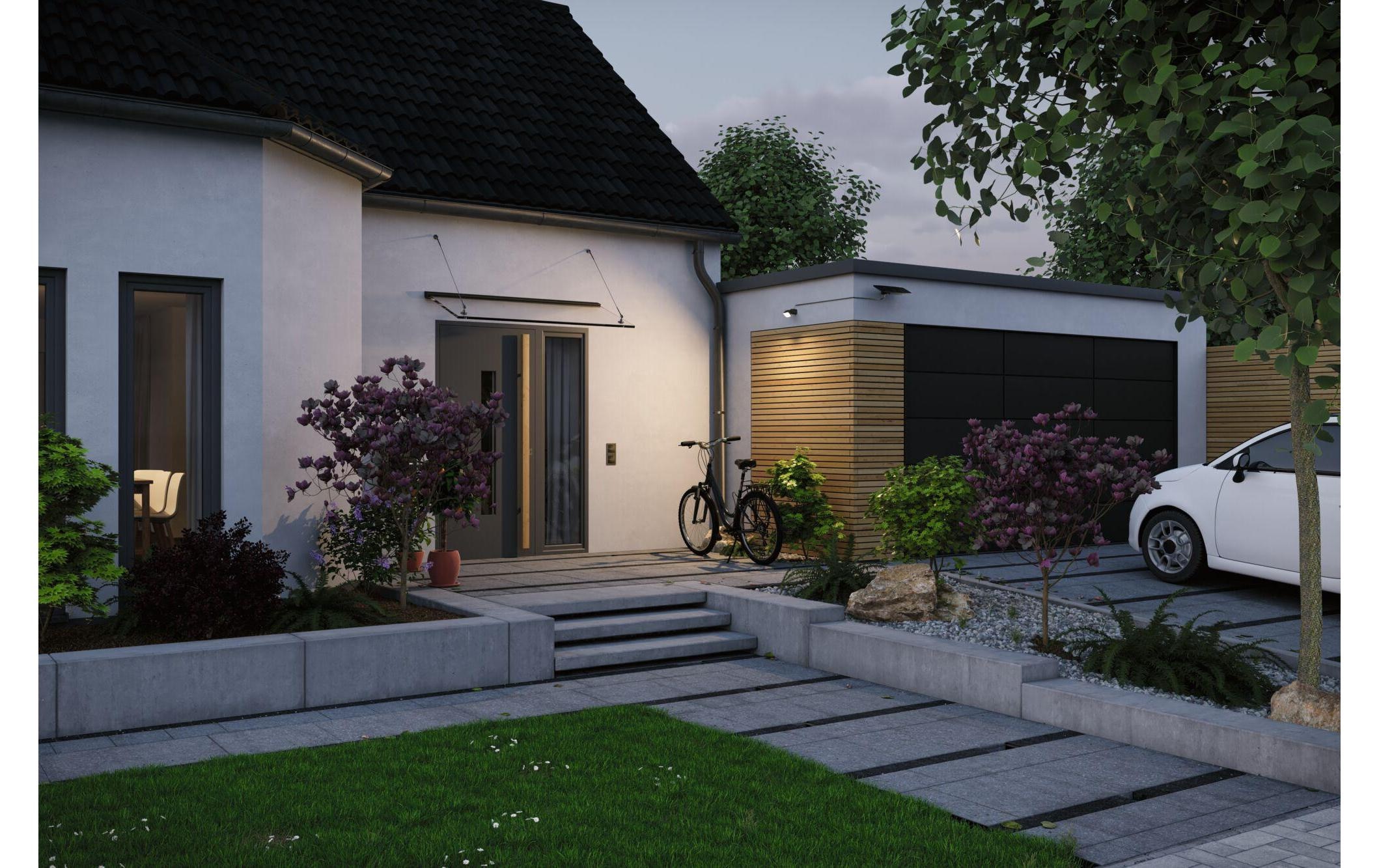 Paulmann Aussen-Wandleuchte »Solar Fluter Flotas inkl. Bewegungsmelder IP65 3000K 700 lm« LED-Modul warmweiss