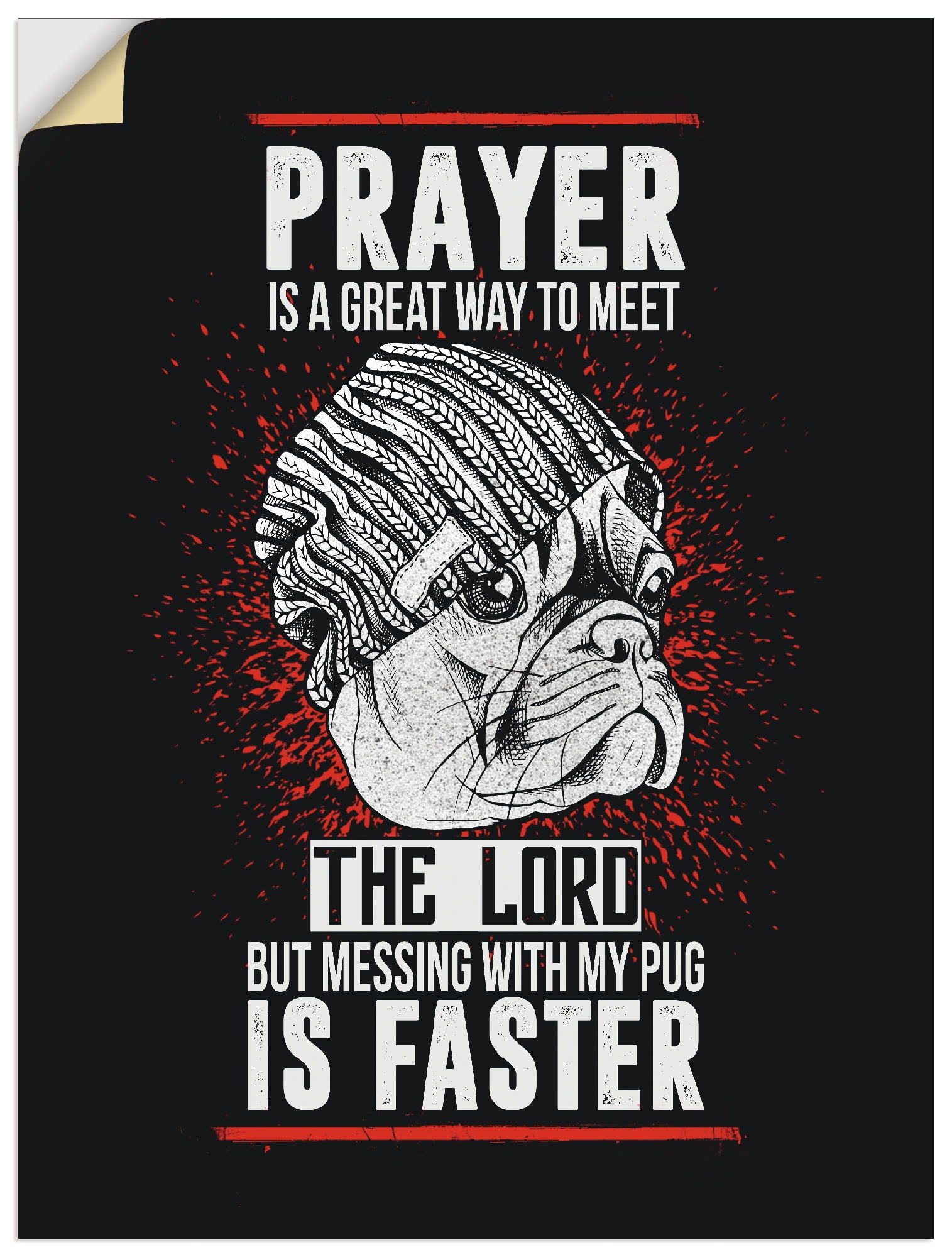 Image of Artland Wandbild »Spruch für Mops-Besitzer I«, Humor, (1 St.), in vielen Grössen & Produktarten - Alubild / Outdoorbild für den Aussenbereich, Leinwandbild, Poster, Wandaufkleber / Wandtattoo auch für Badezimmer geeignet bei Ackermann Versand Schweiz