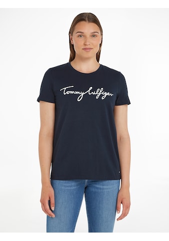 T-Shirt »HERITAGE CREW NECK GRAPHIC TEE«, mit Tommy Hilfiger Script Logo-Schriftzug &...
