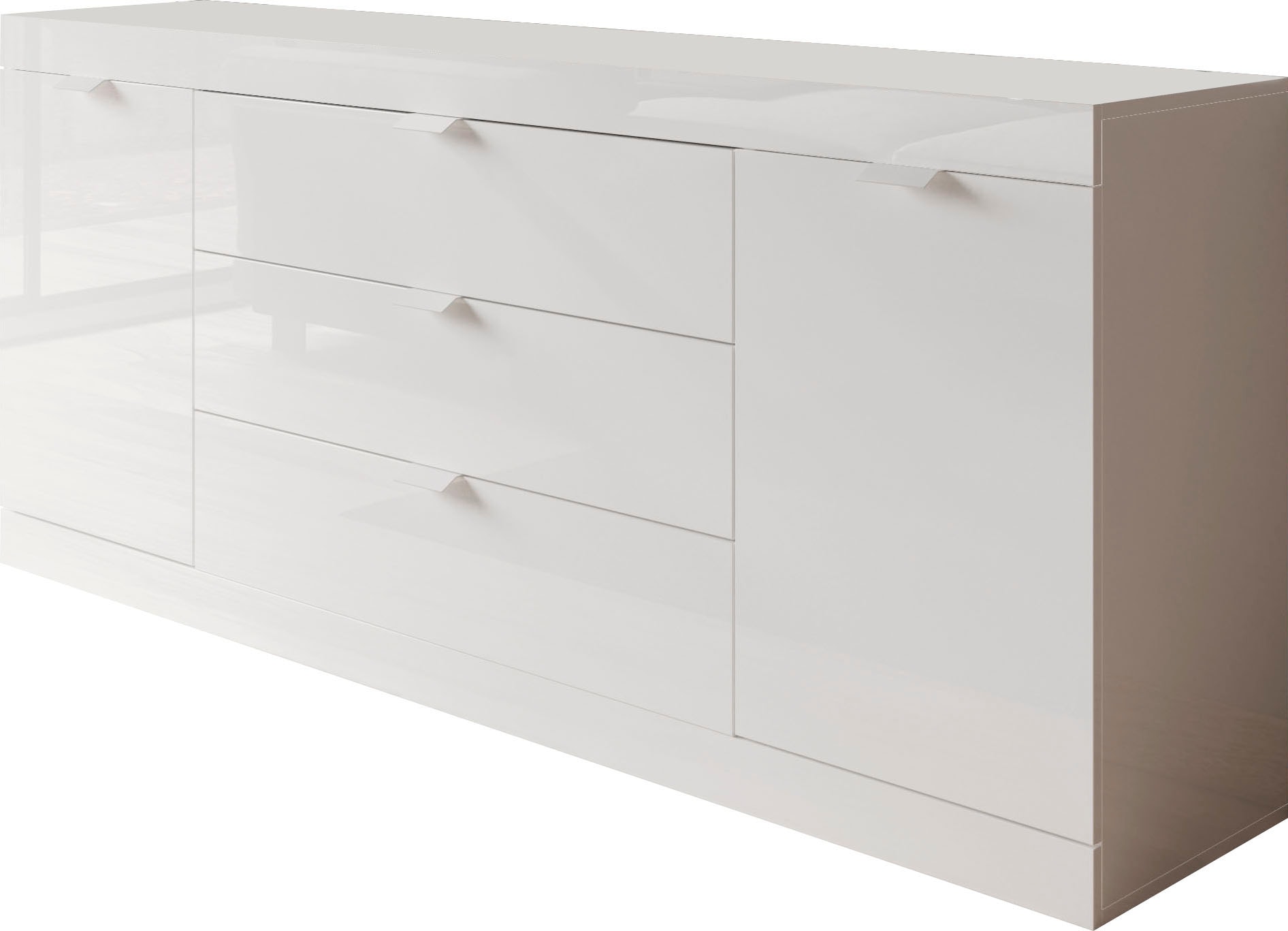 LC Sideboard »Slim«, Breite 181 cm, weiss Hochglanz Lack