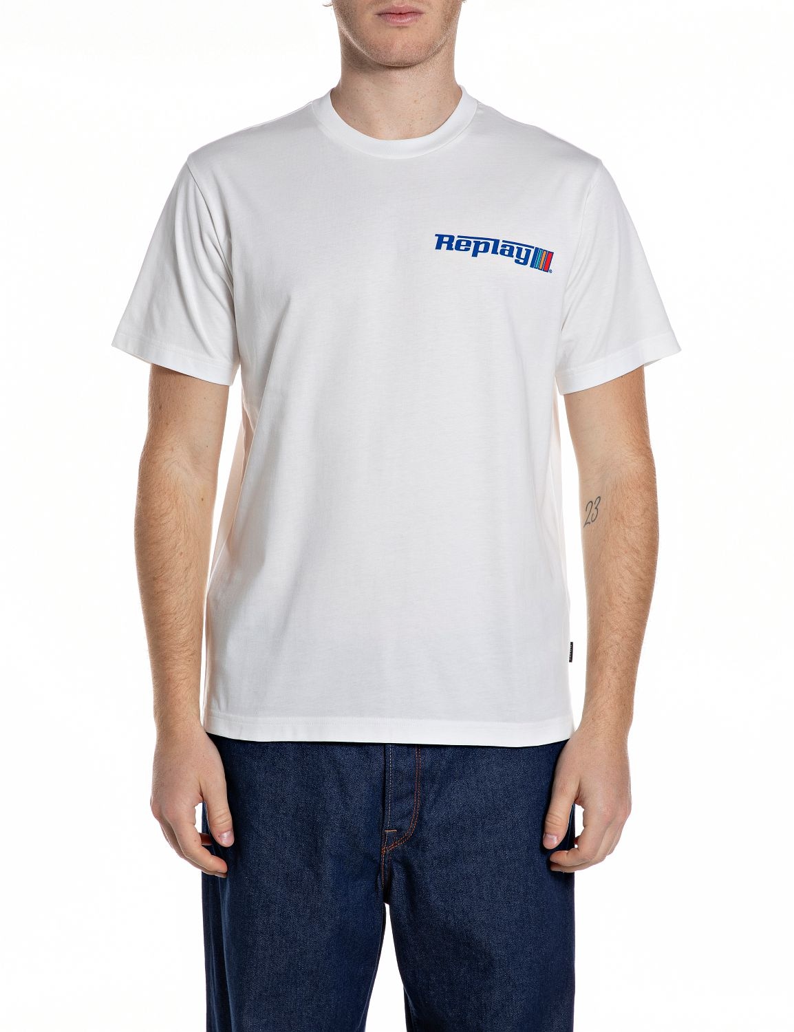Image of Replay T-Shirt mit Racing-Print