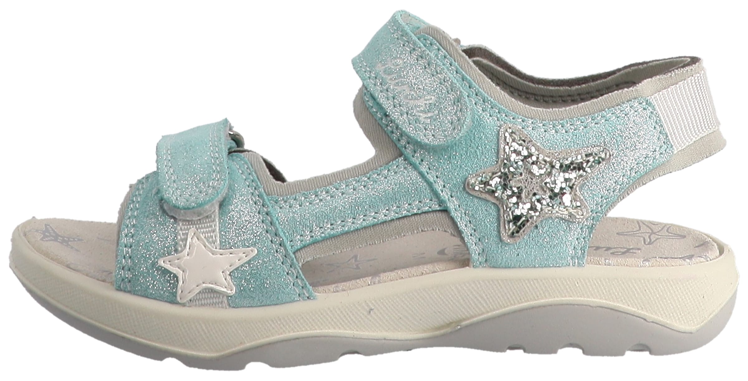 Lurchi Sandale »Fia 1«  Chaussure à scratch avec paillettes, gabarit de taille à télécharger