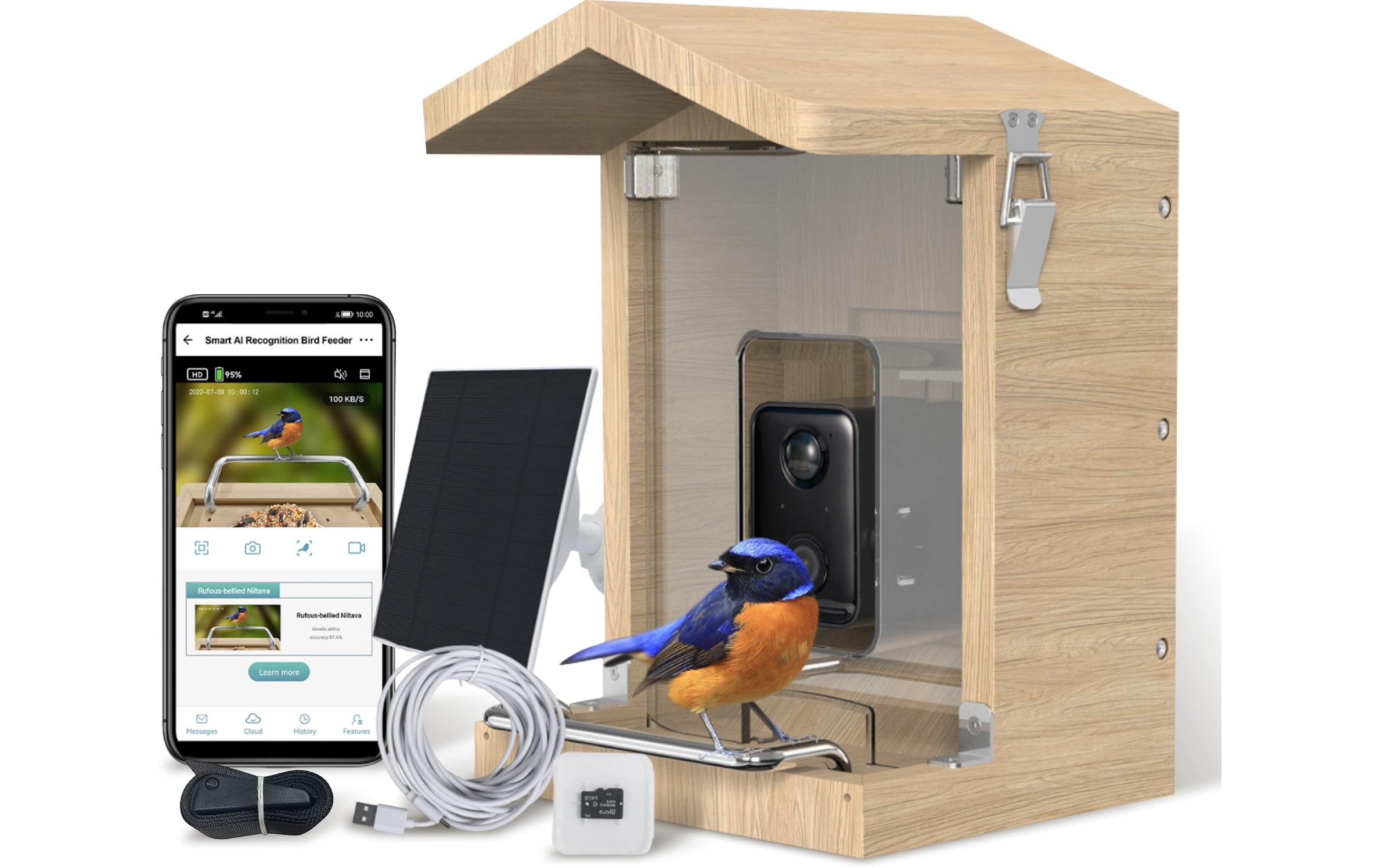 Image of Vogelhaus "Sanilu mit Kamera mit Solarpanel"