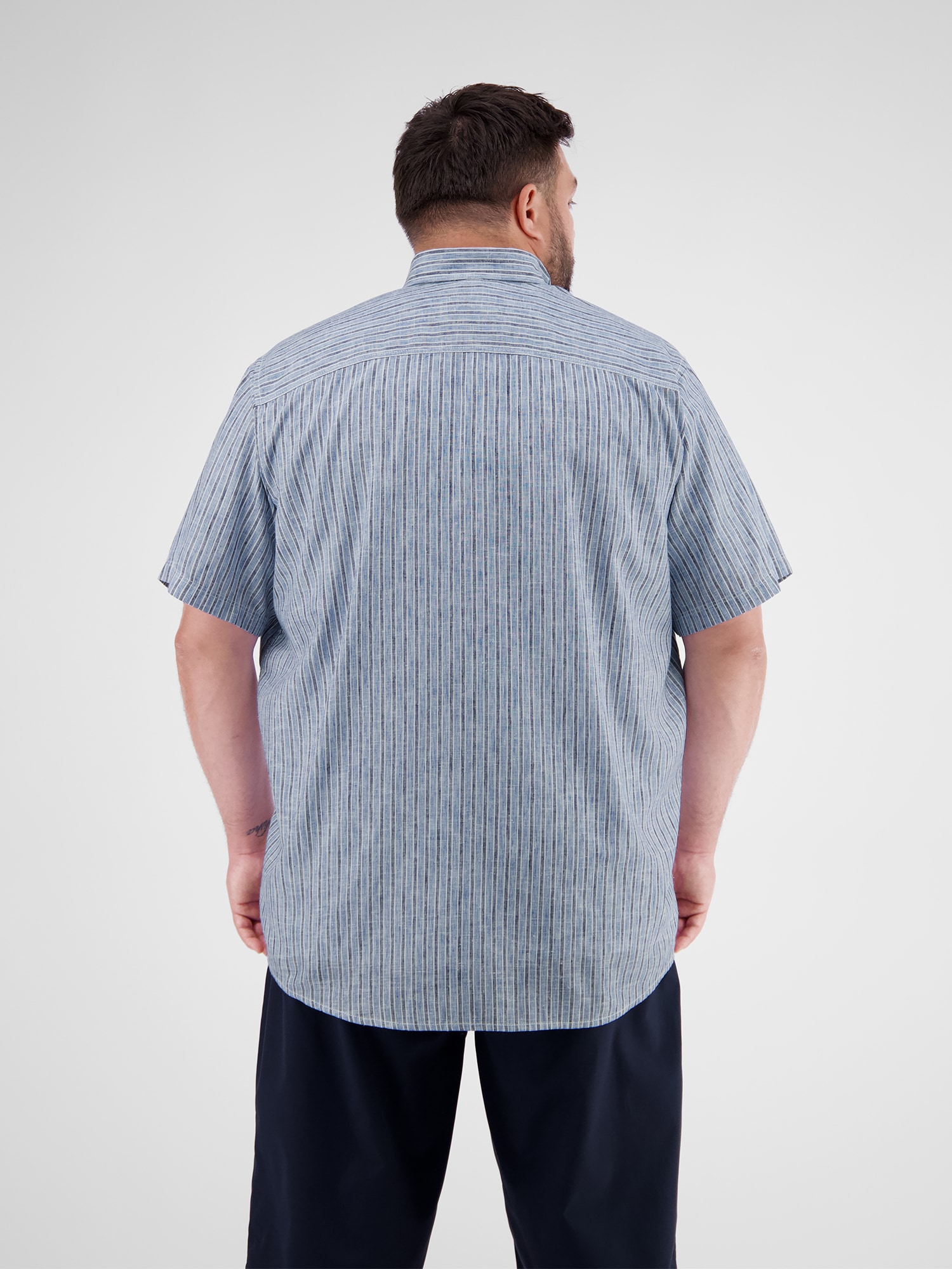 LERROS Chemise à manches courtes »Gestreiftes Herrenhemd in Grossen Grössen«