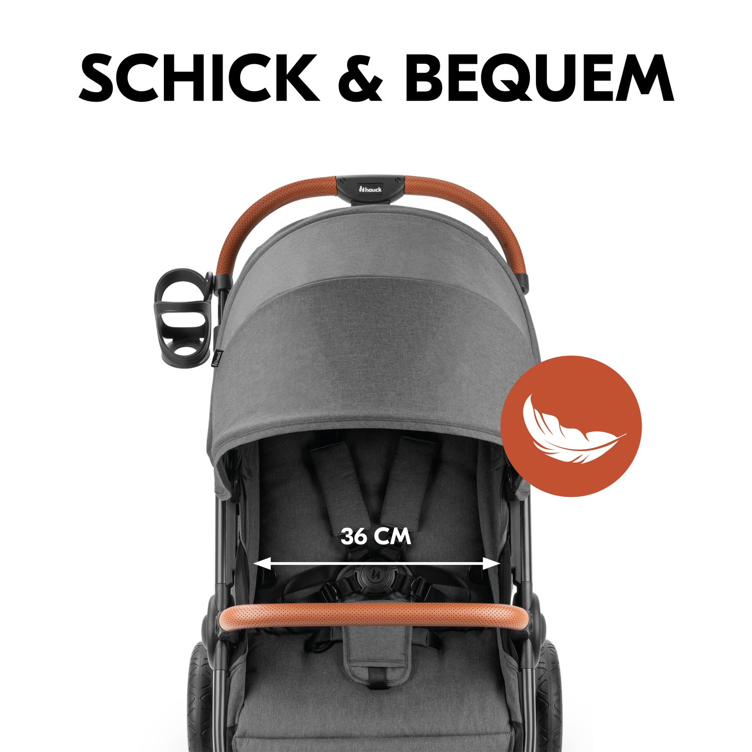 Hauck Poussette pour enfants »Uptown, Black Melange Grey« 22 kilos bis 22 kg belastbar