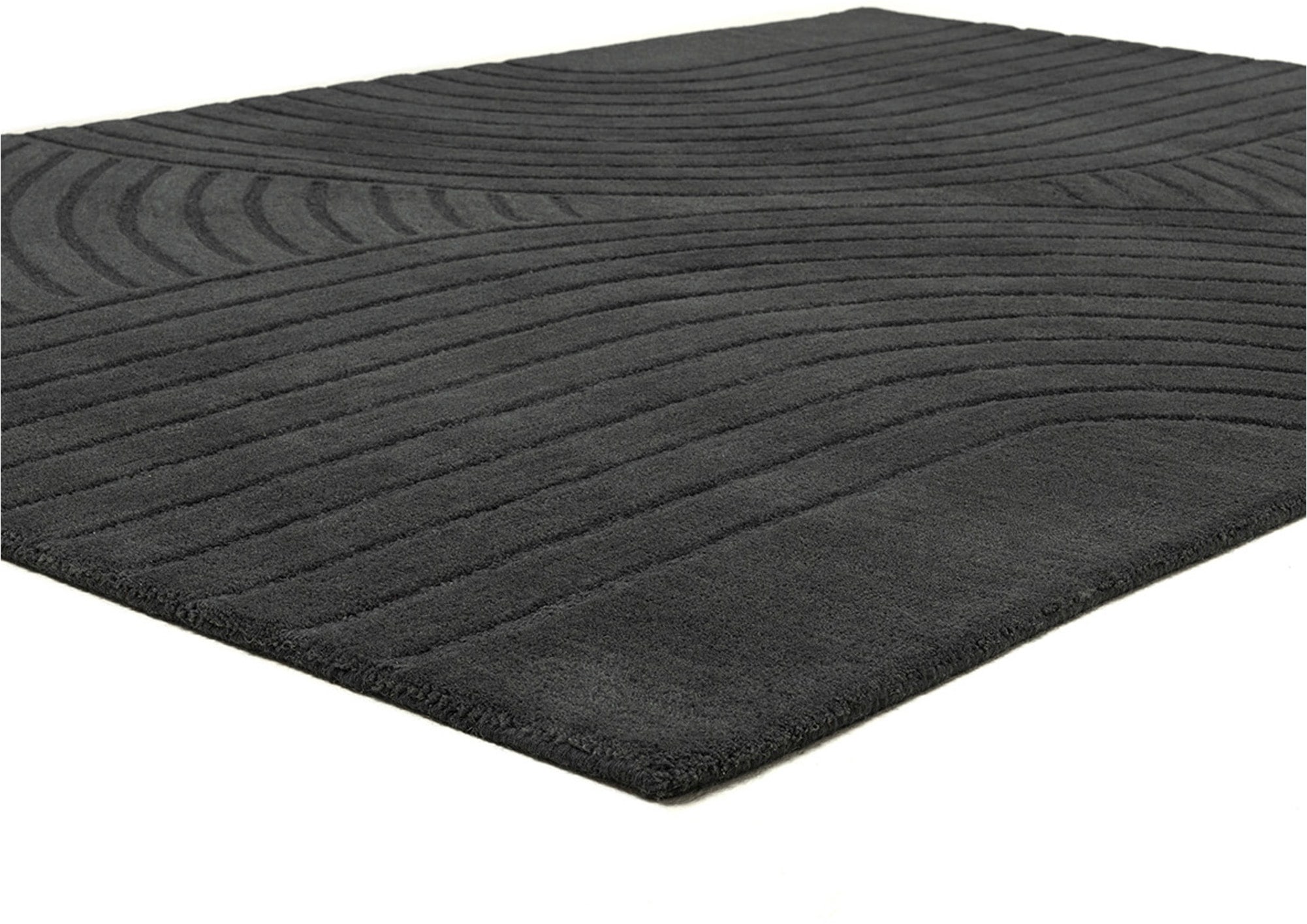 GOODproduct Tapis en laine »Gabbo Design, Handgefertigt, Teppich,  reine Wolle,« Rectangulaire 14 mm Höhe Hoch-Tief-Effekt, reine Wolle, Scandi-Look, Naturfaser
