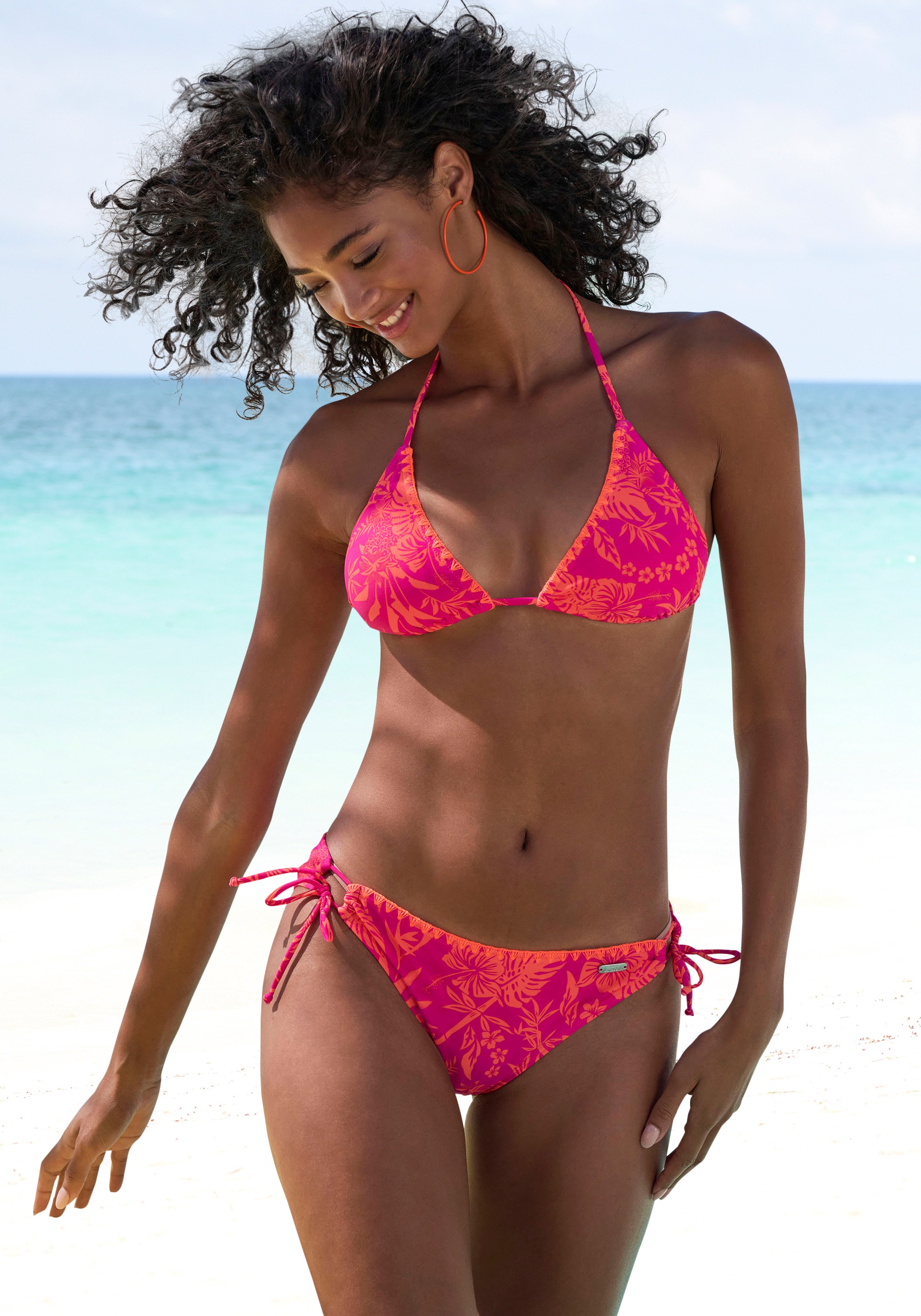 Image of Venice Beach Triangel-Bikini "Kensi" mit kontrastfarbener Häkelkante