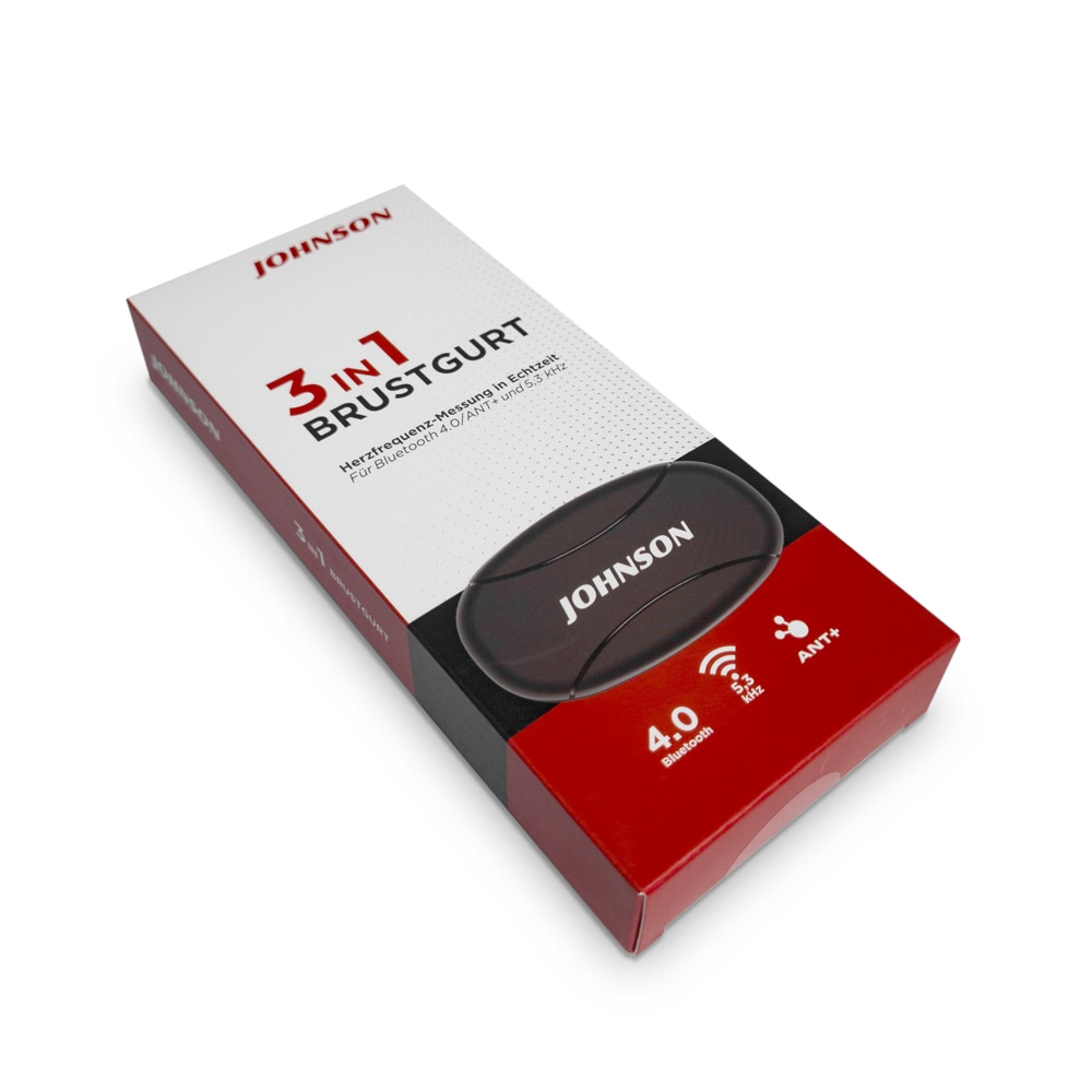 Johnson Ceinture de poitrine »3in1 Brustgurt« connexions possibles via Bluetooth, ANT+ et 3,5kHz