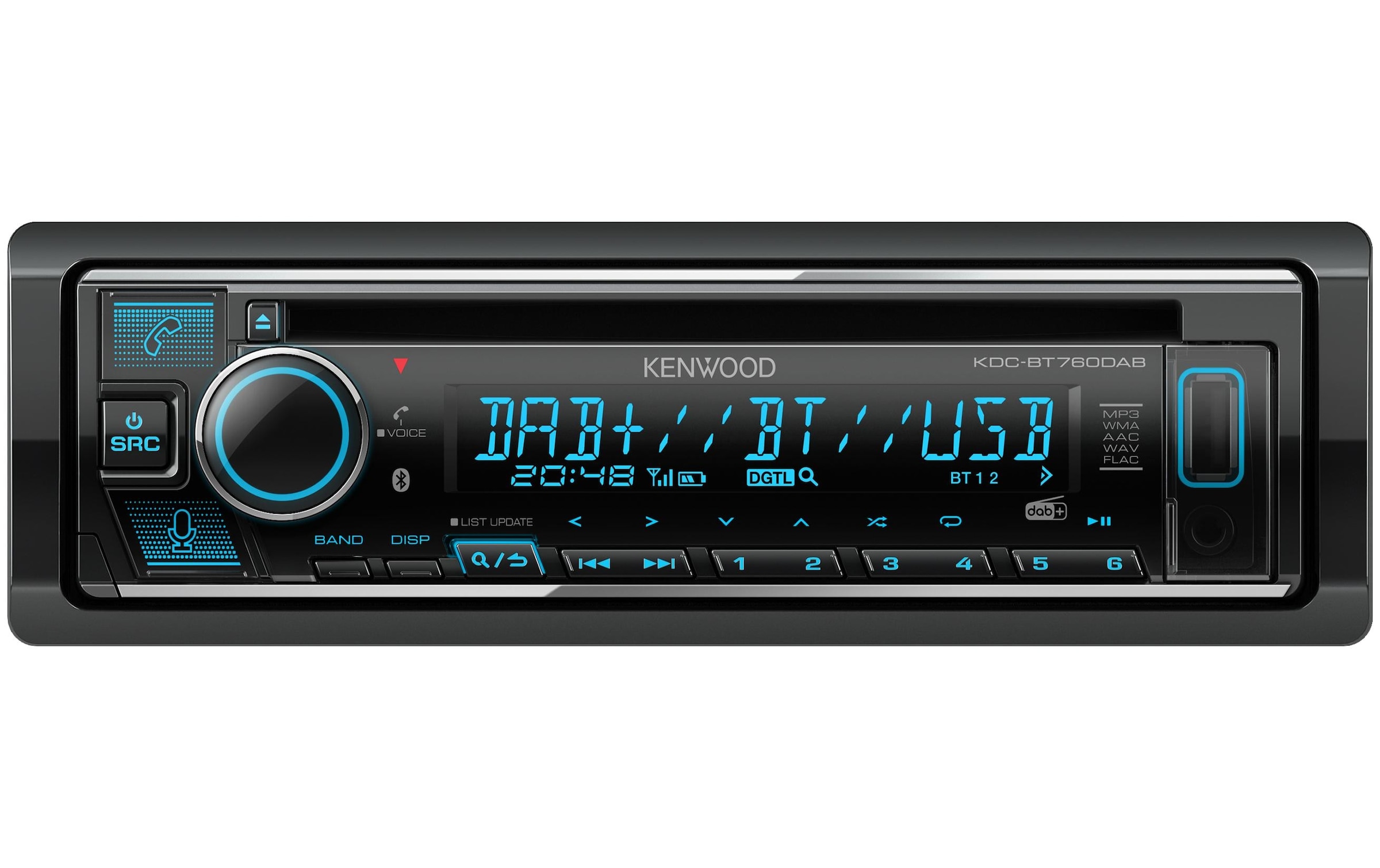 Autoradio »KDC-BT760DAB 1 DIN«, (AM-Tuner-FM-Tuner-Digitalradio (DAB+) 200 W)