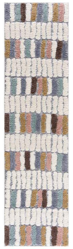 Carpet City Hochflor-Teppich »Focus 3032«, rechteckig, 20 mm Höhe, Läufer, Boho, Hochtief-Muster/ 3D-Effekt, für Wohnzimmer, Schlafzimmer