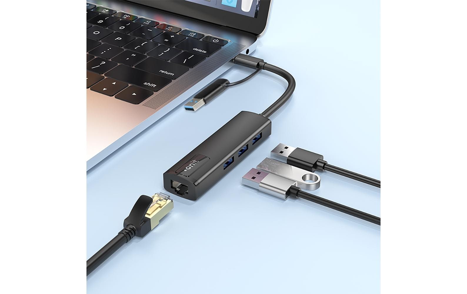 onit 1100000002199 »USB-Hub C/A – 3A1RJ45«