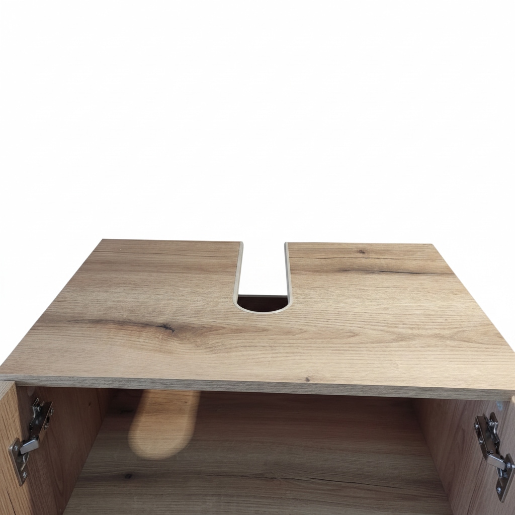 GOODproduct Waschbeckenunterschrank »Baltrum« Breite 60 cm dekorative Lamellenoptik