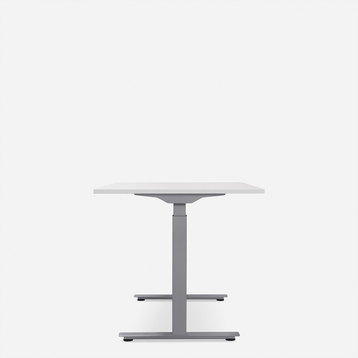 Schreibtische »WRK21 Schreibtisch Smart 140 x 80 cm, Höhenverstellbar, Weiss Uni / Grau«