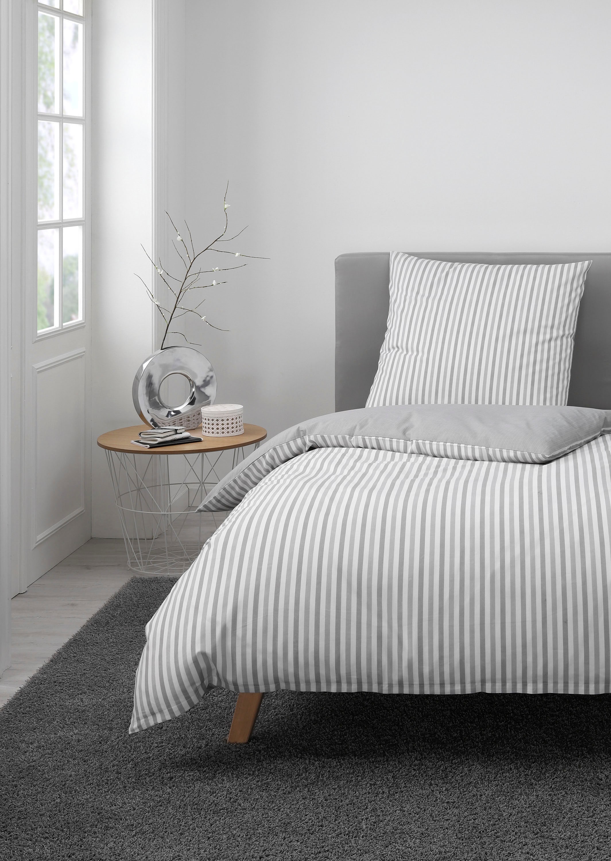 Esprit Wendebettwäsche »Herringbone« 3 Stk. mit Fischgrät-Muster