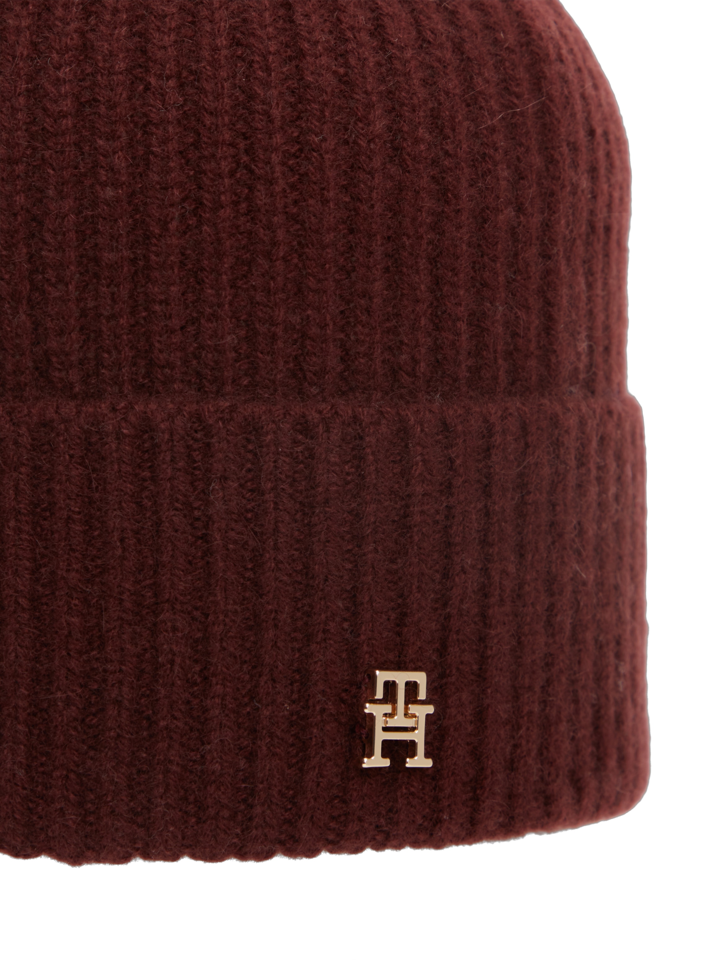 Tommy Hilfiger Bonnet »CASHMERE BEANIE« Coupe régulière avec emblème de la marque