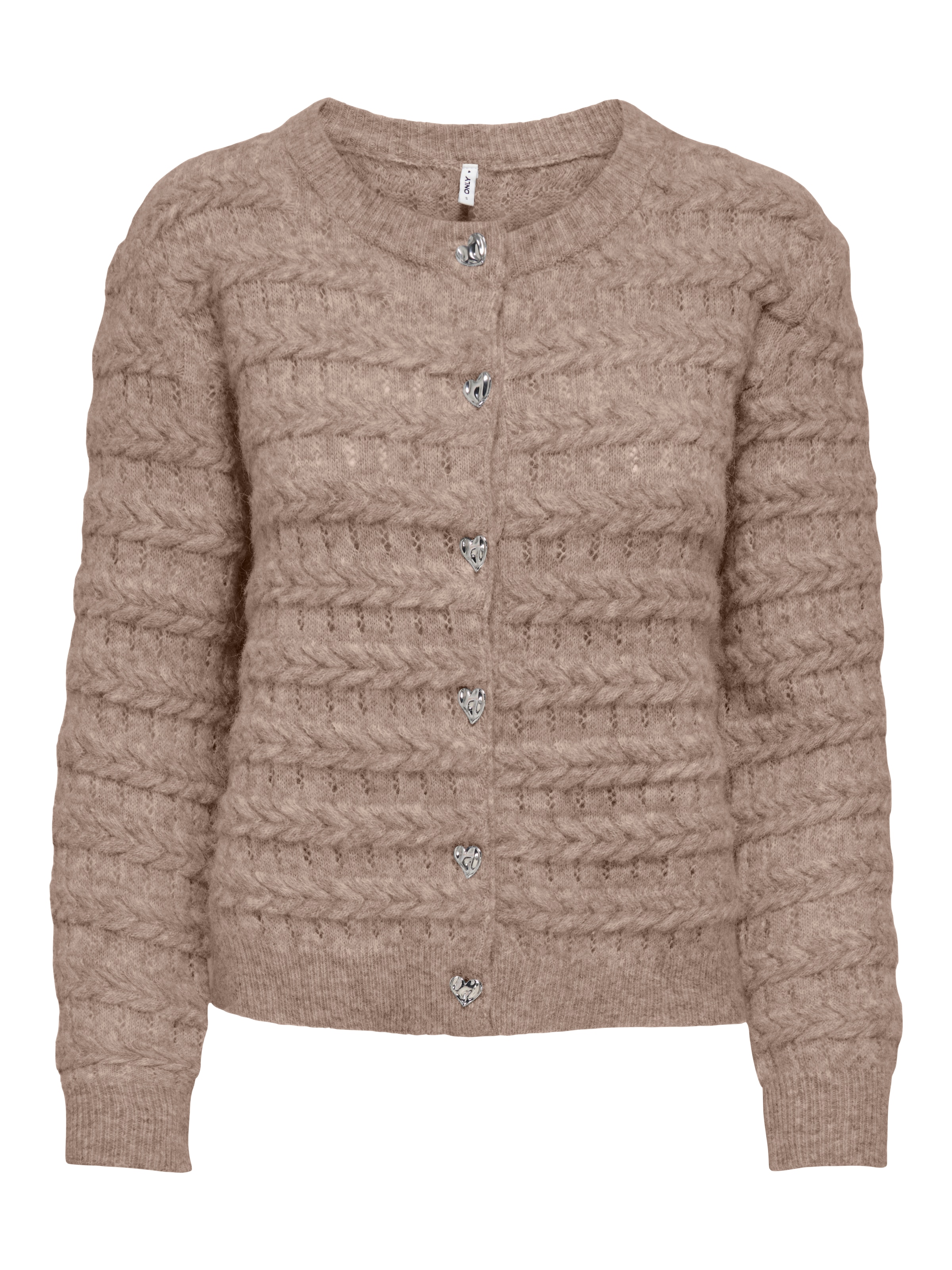 ONLY Strickjacke »ONLCABALA LS CABEL CARDIGAN CC KNT« Materialmix, regular fit