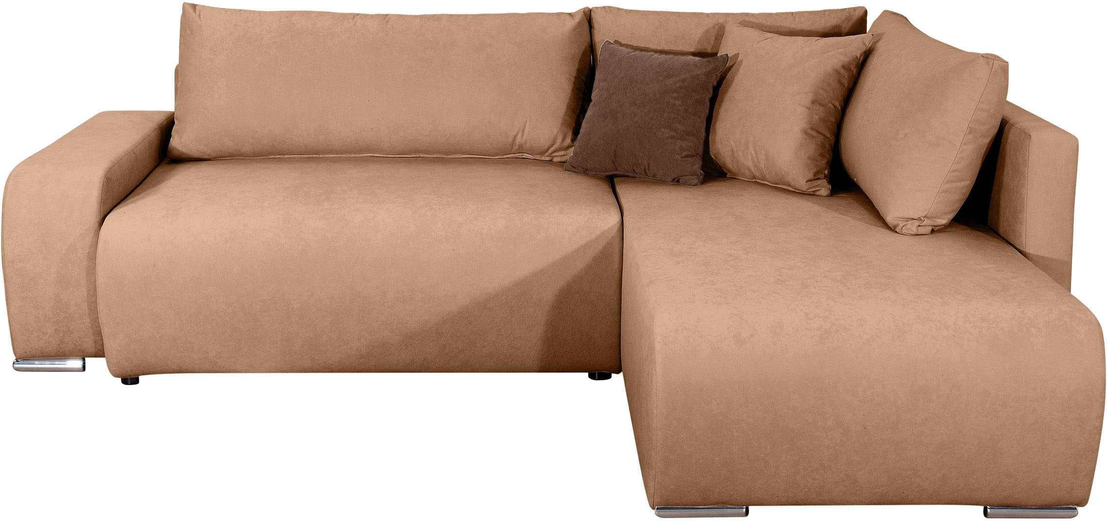 COLLECTION AB Ecksofa "Poppy L-Form, B: 227 cm" Schlaffunktion, Bettkasten & 1 Zierkissen