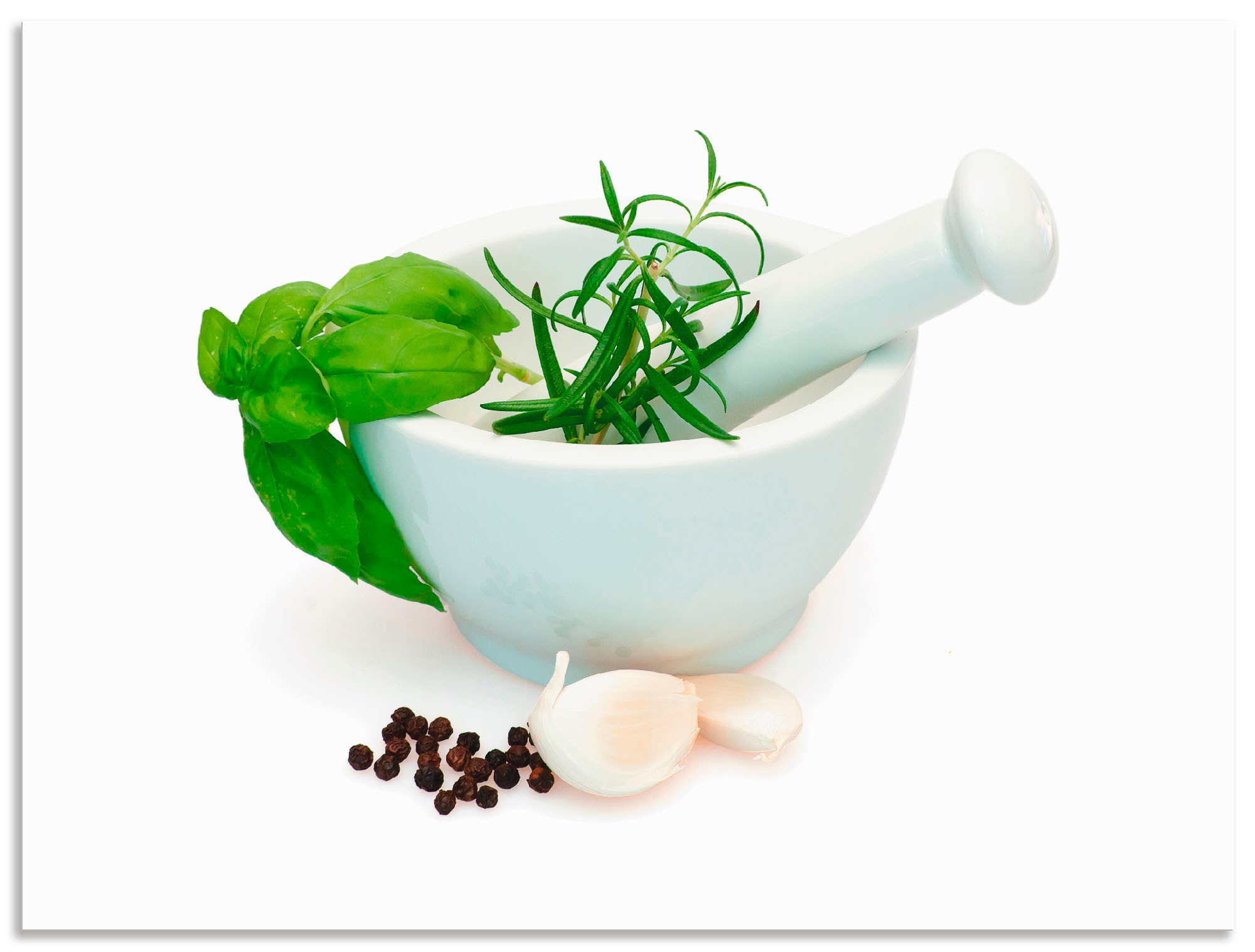 Image of Artland Wandbild »Vorbereitung der Marinade in Mörser«, Speisen, (1 St.), in vielen Grössen & Produktarten - Alubild / Outdoorbild für den Aussenbereich, Leinwandbild, Poster, Wandaufkleber / Wandtattoo auch für Badezimmer geeignet bei Ackermann Versand S