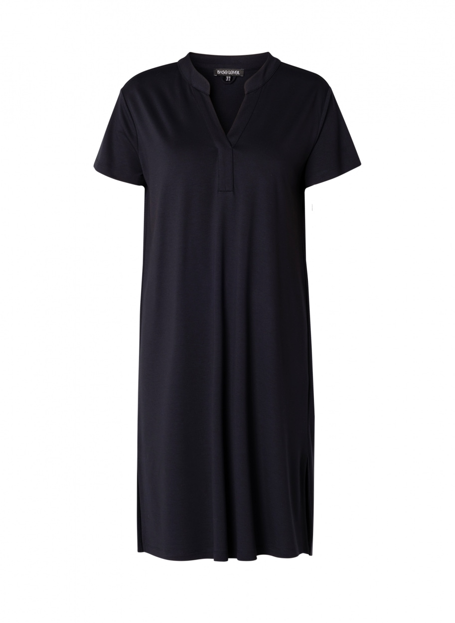 Base Level Curvy Robe d'été Sans poches mit Bindegürtel