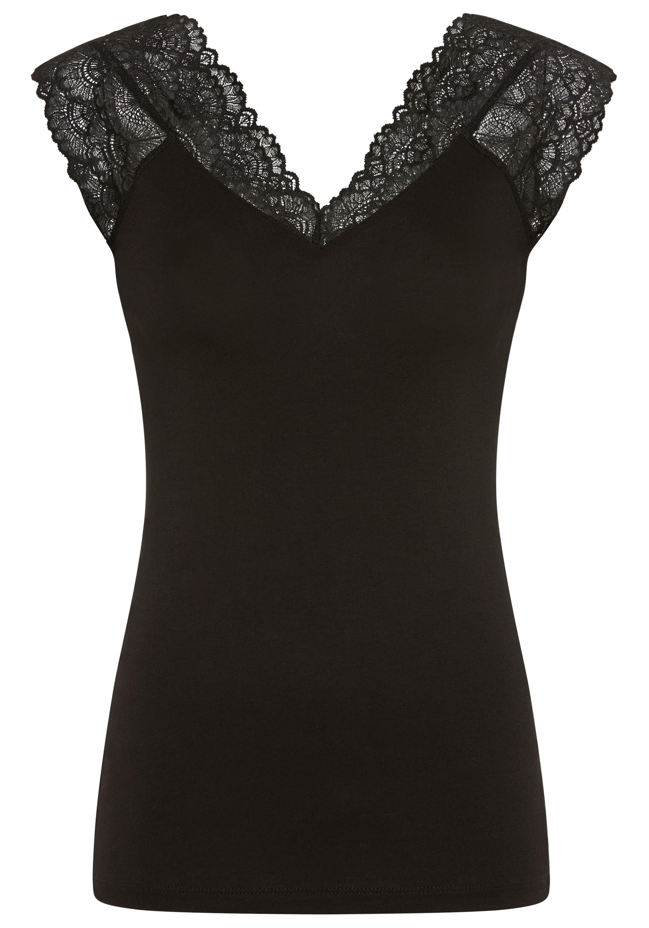 Bruno Banani Top en dentelle mit figurbetonter Passform und besonderer Schnittführung