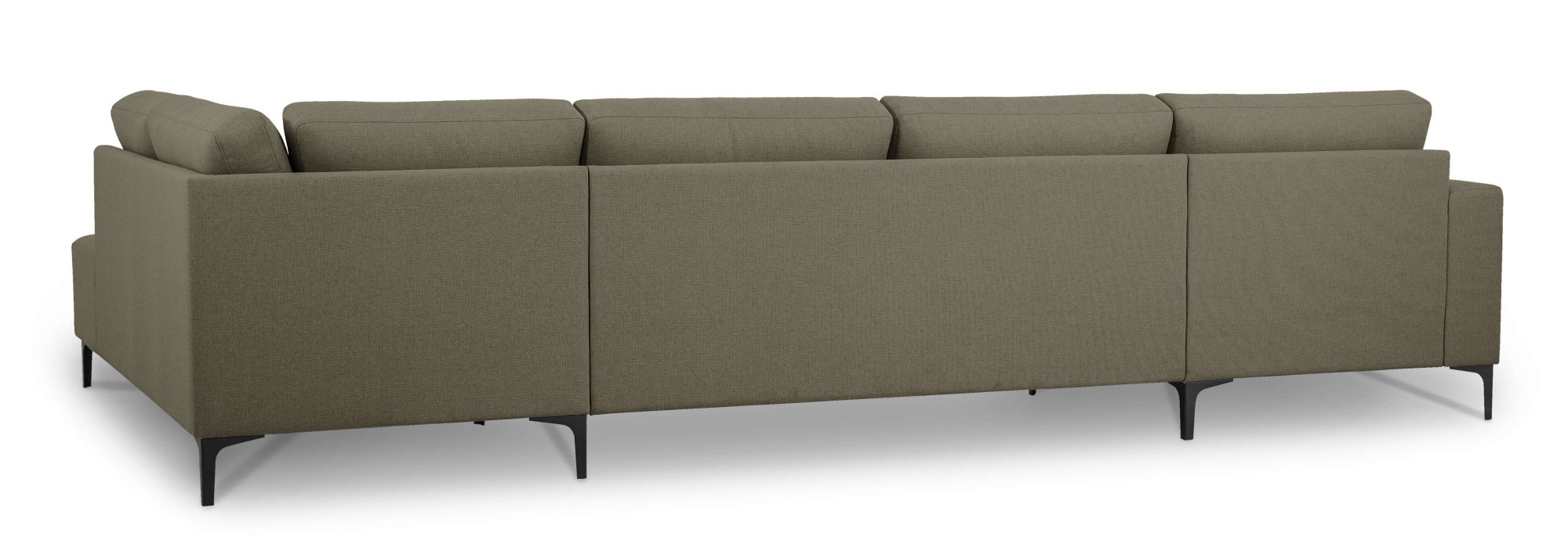 Home affaire Wohnlandschaft »Tournon U-Form, XXL Sofa, Breite 333 cm, Webstoff, Chenille«, Designsofa im nordischen Stil, Wellenunterfederung, Metallfüsse