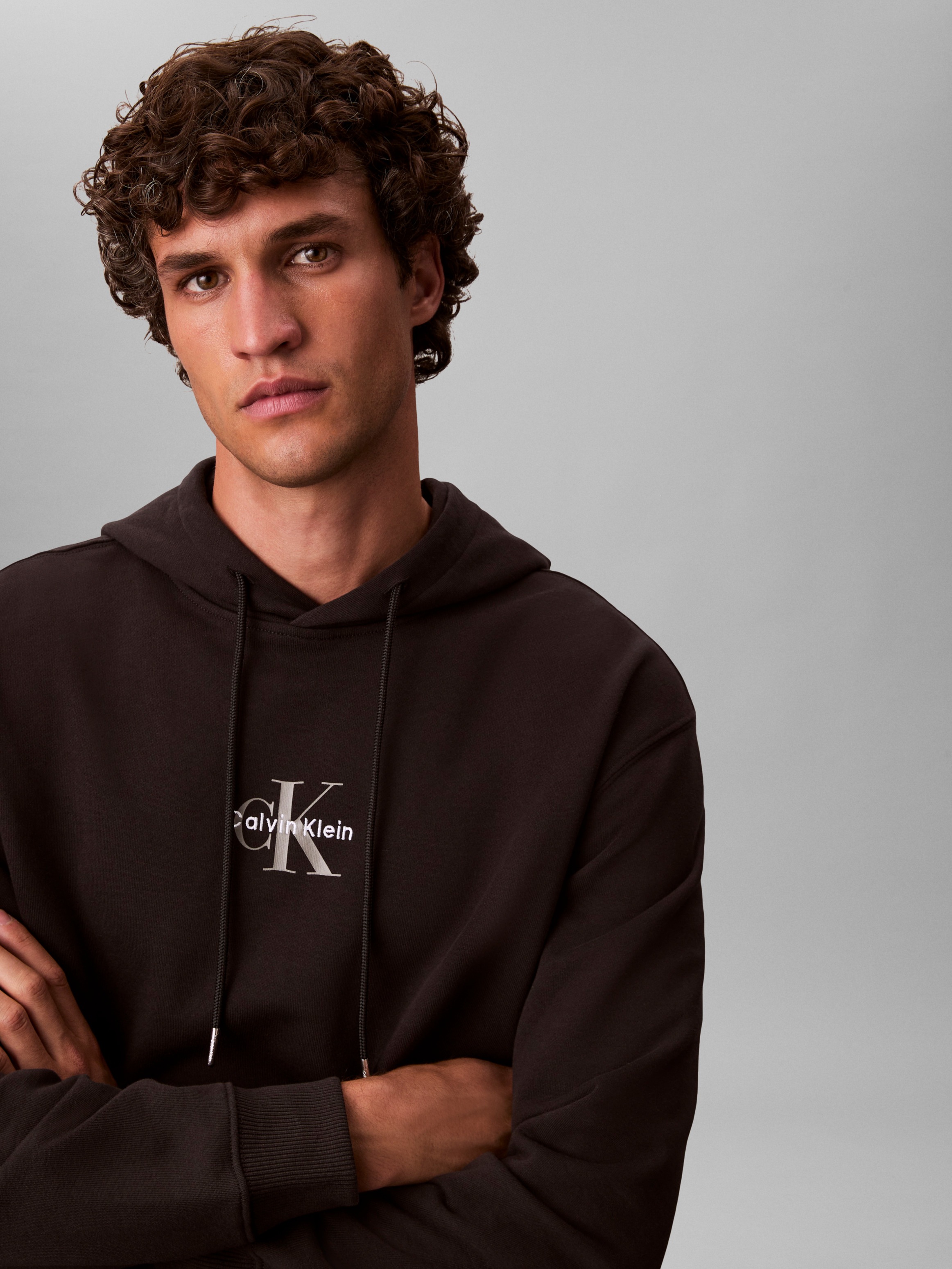 Calvin Klein Jeans Sweatshirt »LS EU 350TERRY MICRO MONOLOGO HO«, Kapuze, regular fit
