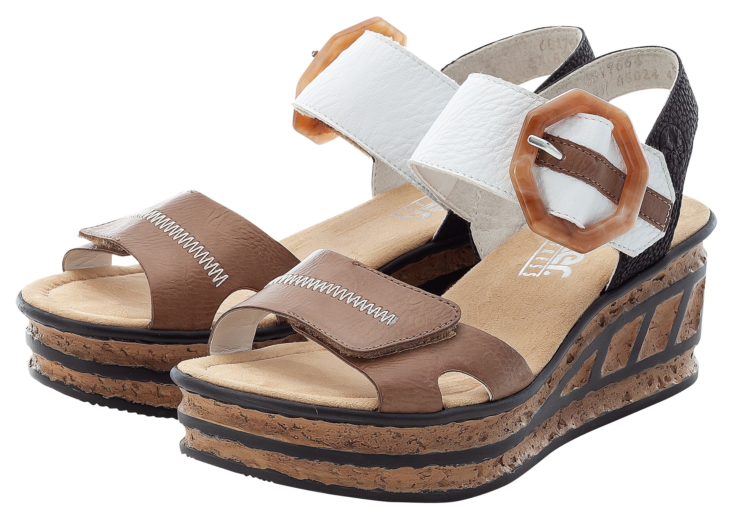 Image of Rieker Sandalette, Sommerschuh, Sandale, Keilabsatz, im modischen Look