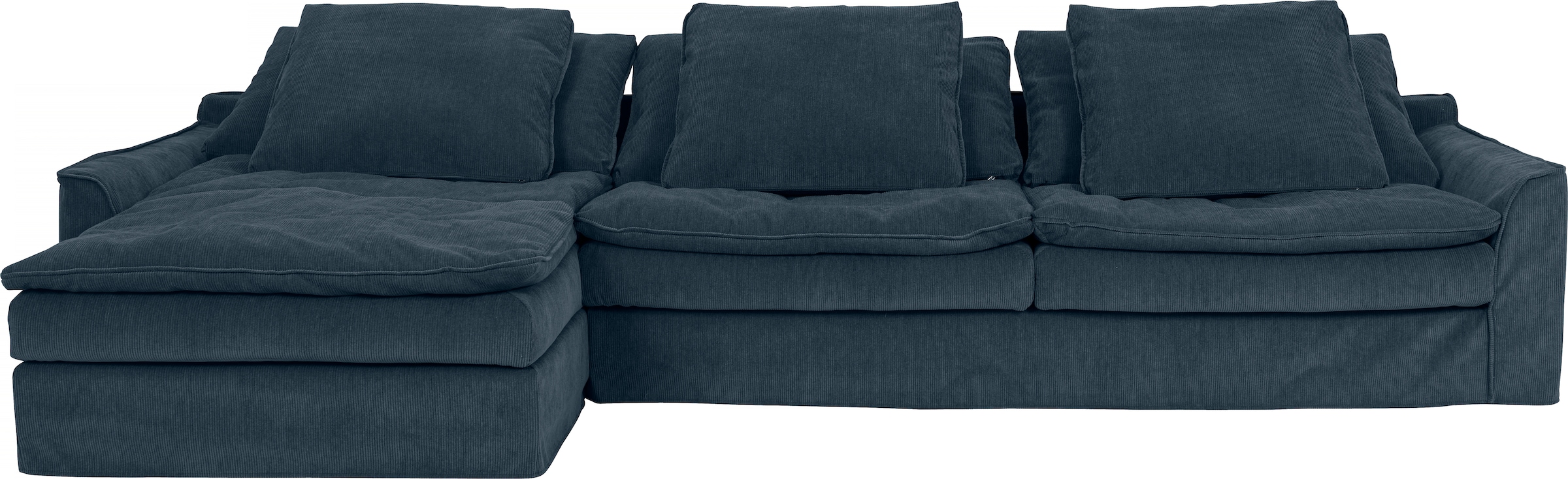 Big-Sofa »Sake«, mit 6 Kissen, abnehmbarer Hussenbezug, Kissen mit Federn gefüllt