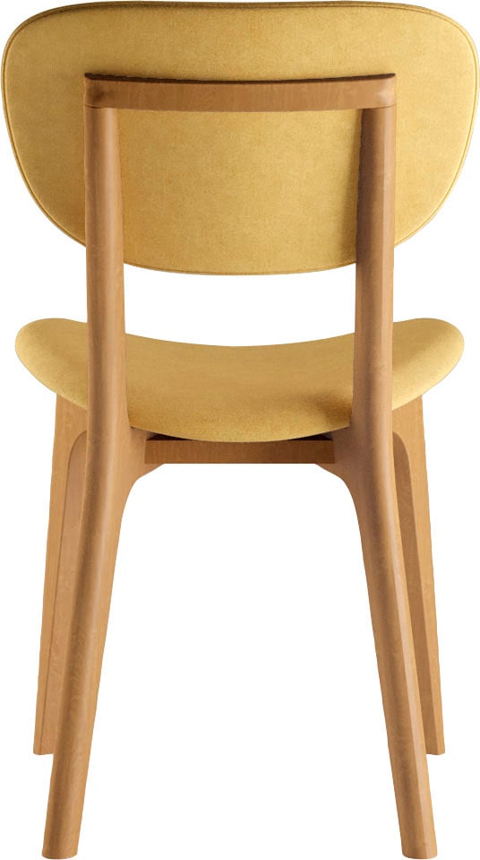 INOSIGN Stuhl »COZY Made in Italy«, (Set), 2 St., Microfaser, Gestell in Buche, Kirsch- oder Nussbaum, Massivholz, Design Stuhl