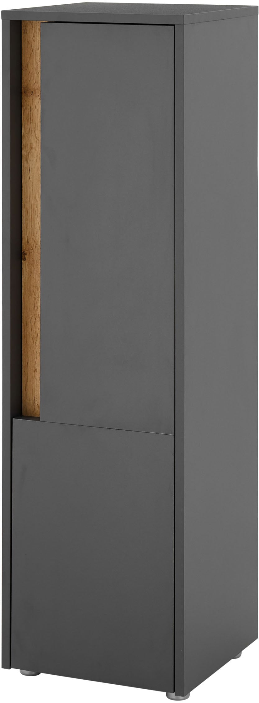 Image of Home affaire Midischrank "CITY/GIRON, Badschrank mit Griffmulde, Hochschrank in zeitlosem Design" in den Farben Weiss und Anthrazit verfügbar, viel Stauraum