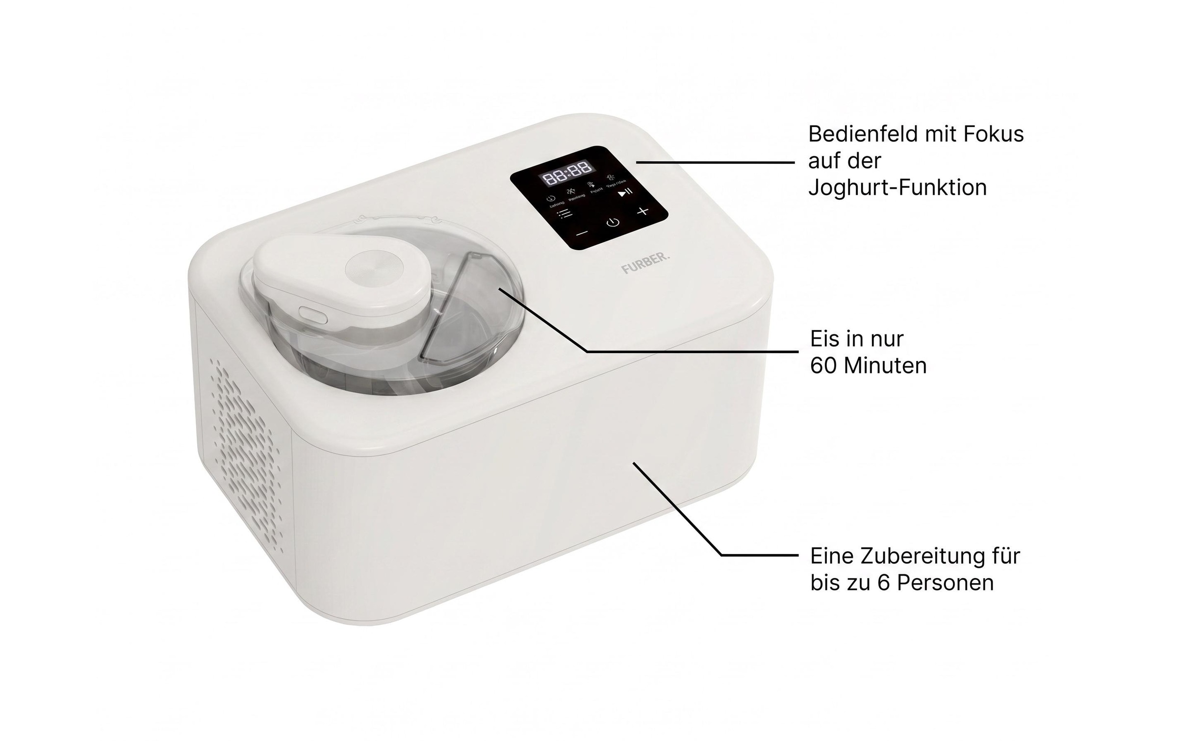 Image of FURBER Eismaschine "Luigi Compact 1,2 l" 1,2 l 110 W