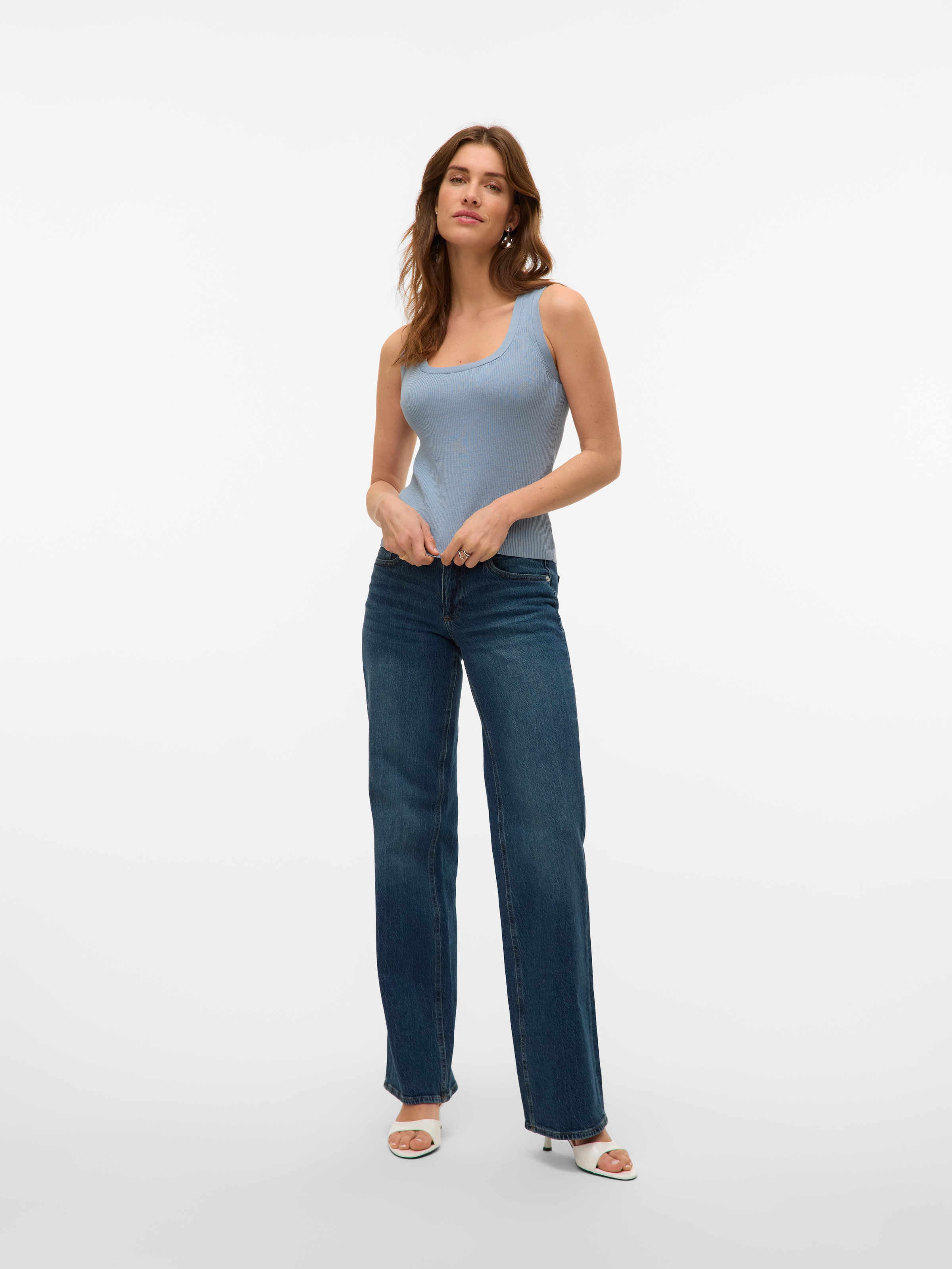 Vero Moda Stricktop »VMPOPPY SL SQUARE NECK TOP VMA NOOS«