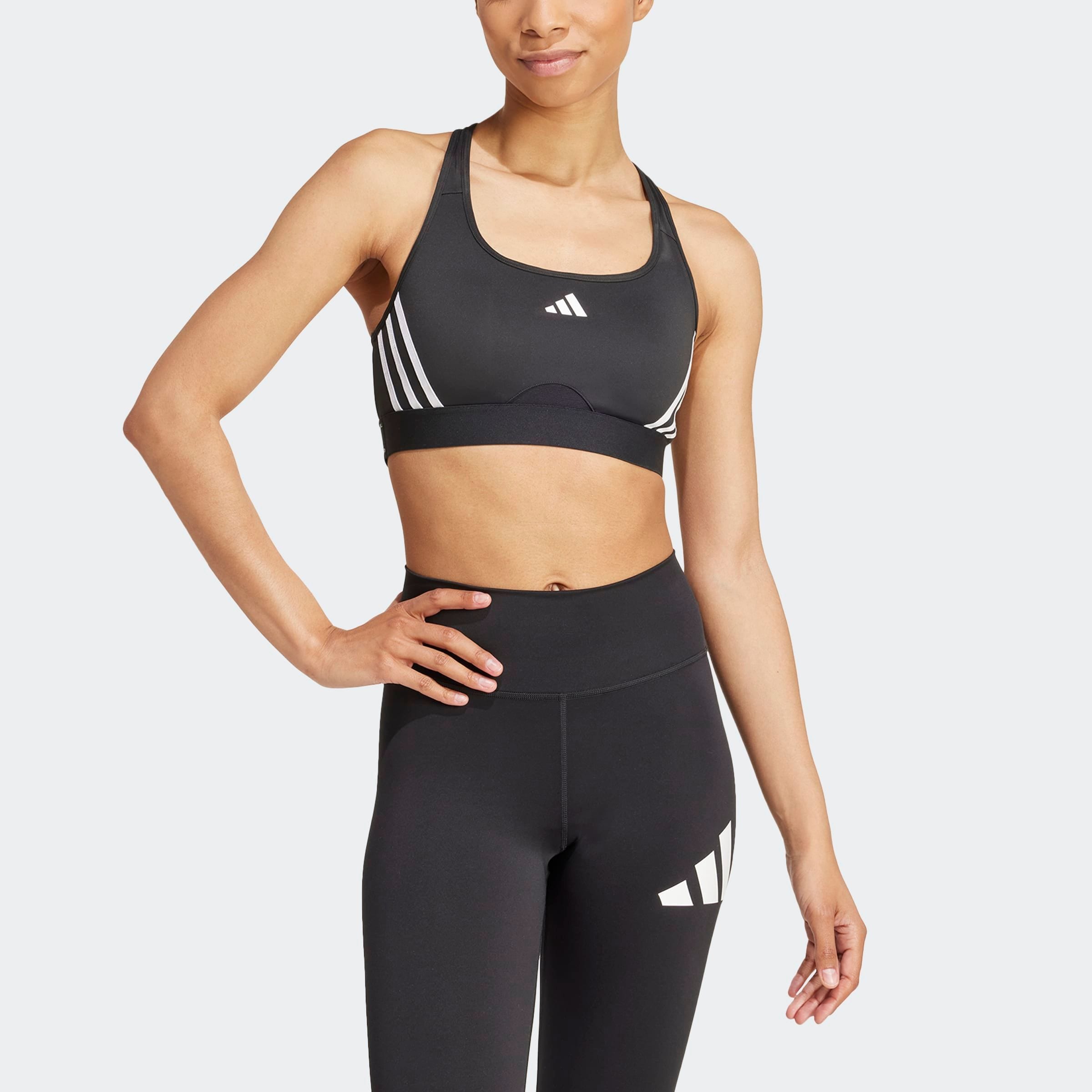 Image of adidas Performance Sport-BH "POWERREACT TRAINING 3-STREIFEN"