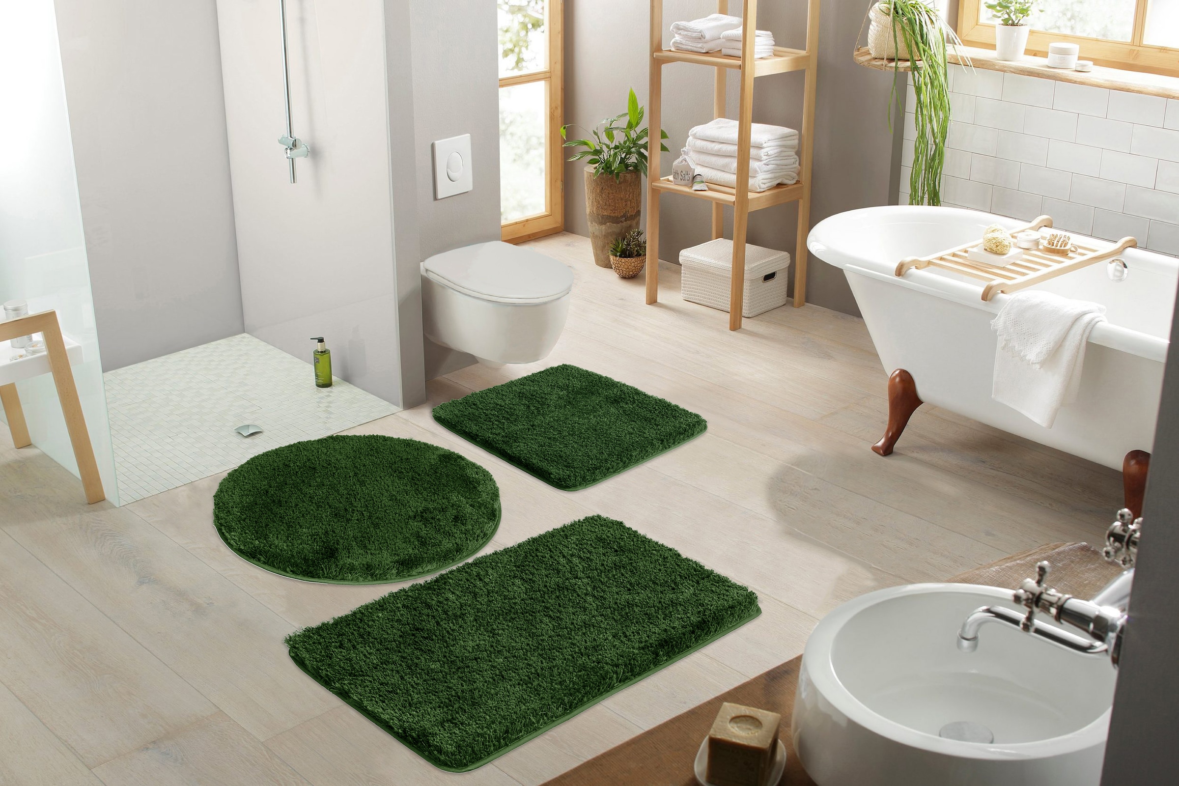 Möve Badematte »Superwuschel, Badvorleger, Badezimmer Teppich« Höhe 40 mm rutschhemmend beschichtet fussbodenheizungsgeeignet | schnell trocknend | strapazierfähig Mikrofaser-Badematte, Badteppich, rechteckig, rund & als 3-tlg. Set