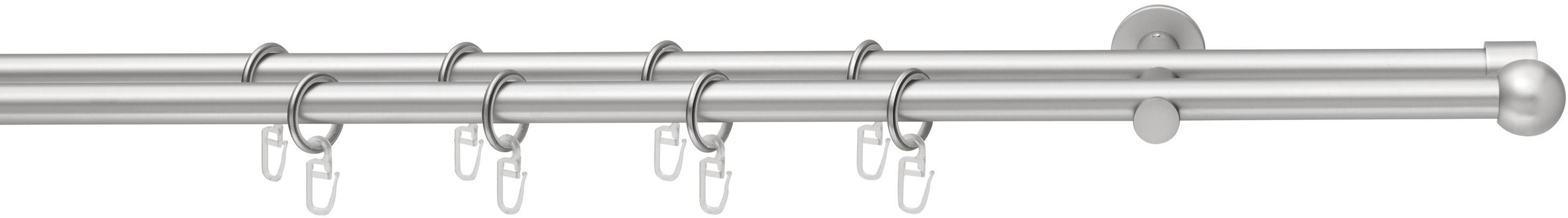 Image of Good Life Gardinenstange "BOLA" Ø 16 mm 2 läufig-läufig Fixmass mit Ringen