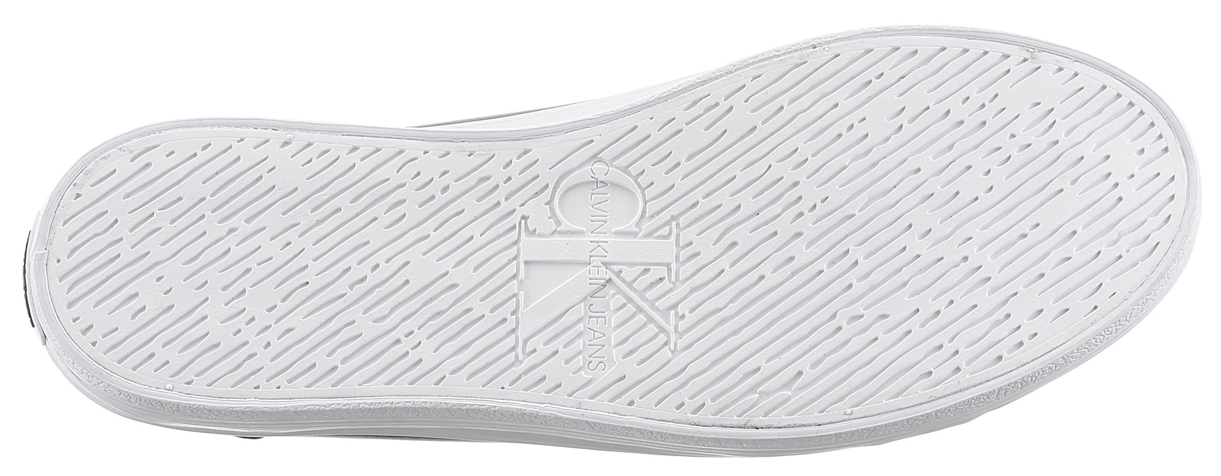 Calvin Klein Jeans Baskets à plateforme »VULC FLATFORM LACEUP LOW LTH«  weicher Schaftrandpolsterung, Freizeitschuh, Halbschuh, Schnürschuh