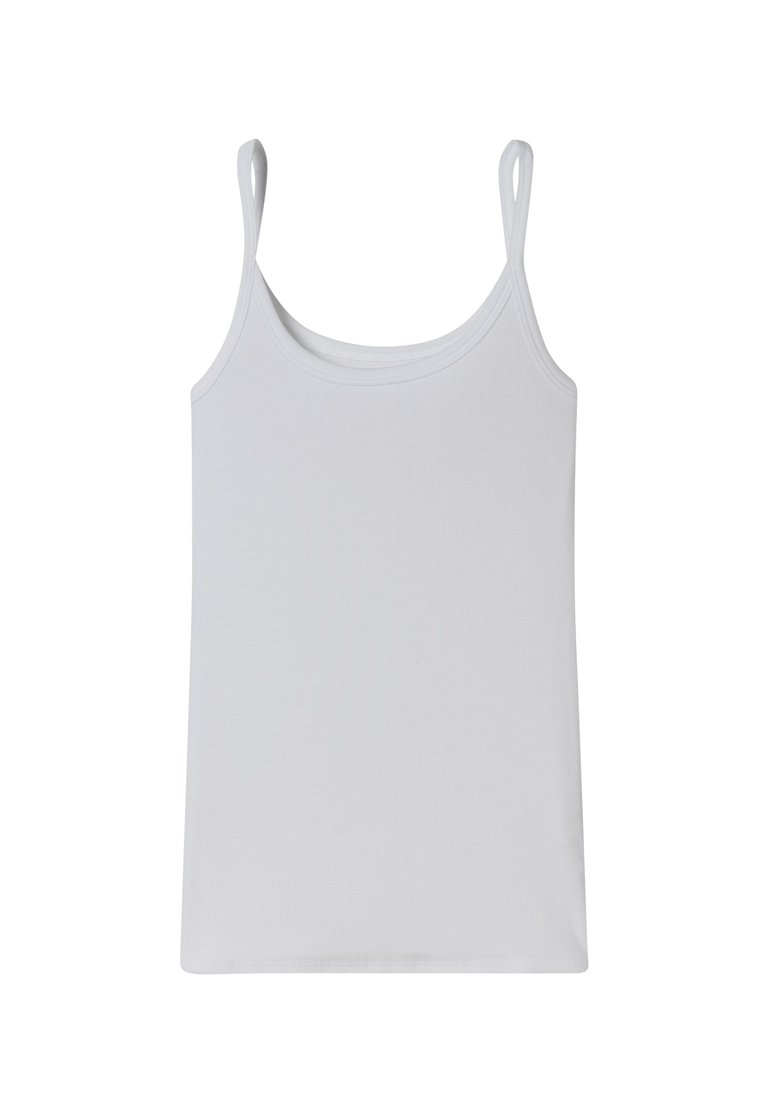 Schiesser Unterhemd »Pure Rib« tiefer Rundhals-Ausschnitt, elastisch, schmale Träger