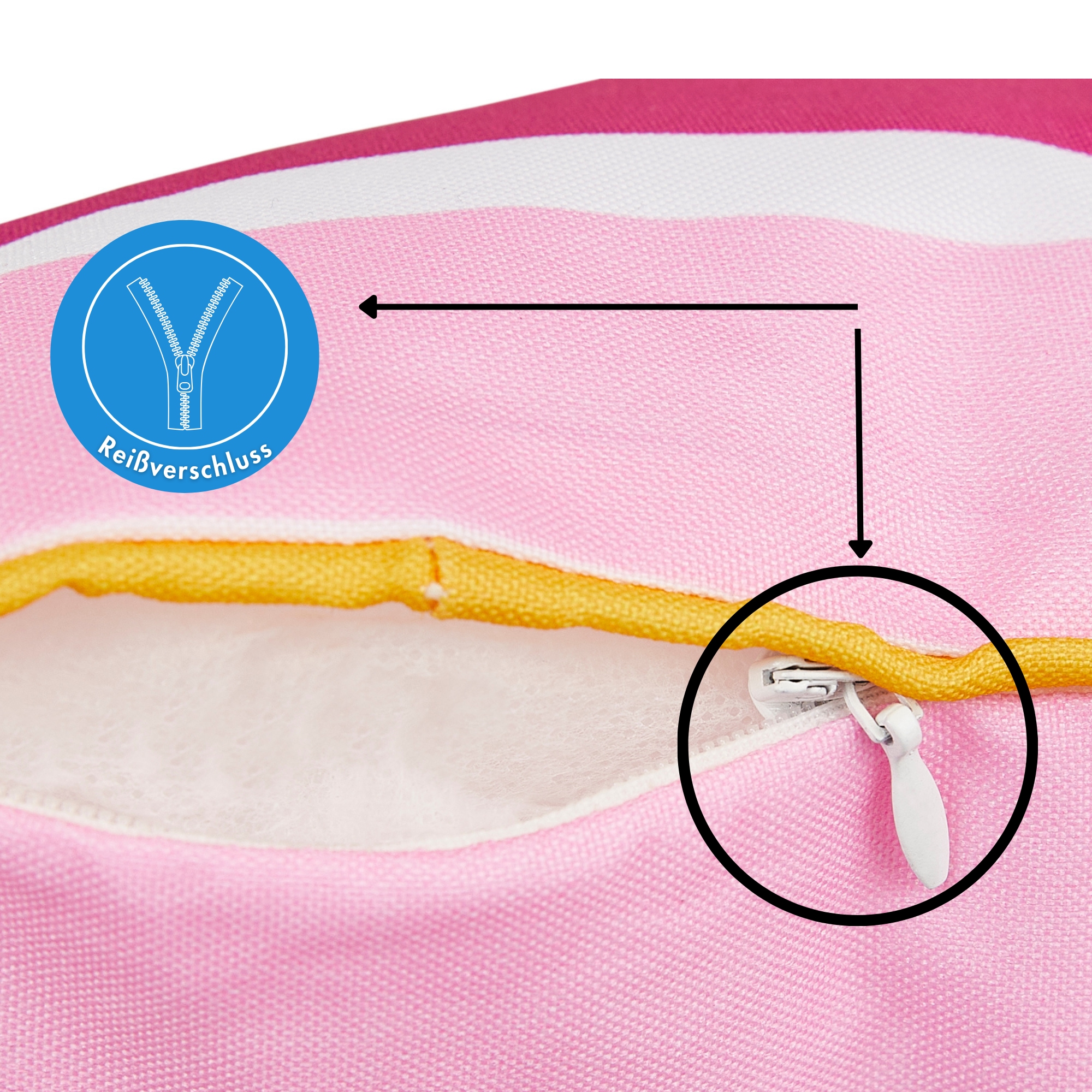 Andiamo Dekokissen »Helia, Kissenhülle mit Füllung« Sofakissen, modernes Design, eckig, 40x40, Outdoor geeignet