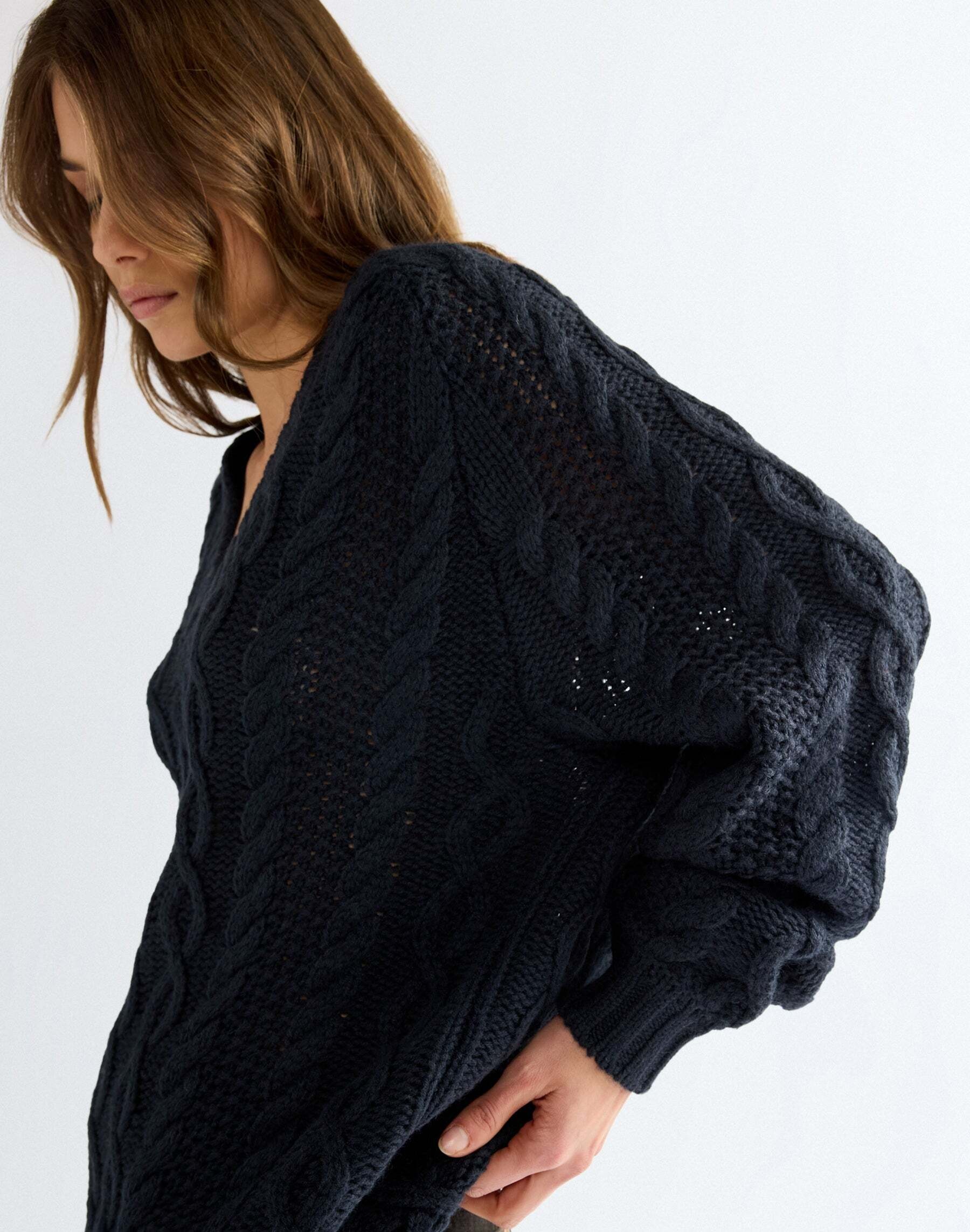 Wrangler Strickpullover »WRANGLER Pullover V Neck Cable Knit«