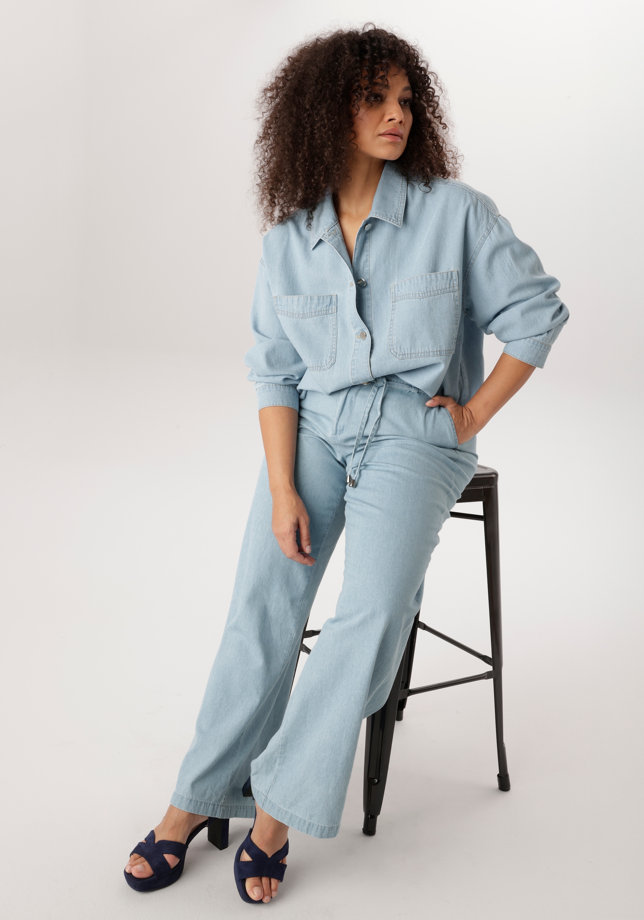 Aniston PLUS Jeansbluse grosszügig geschnitten - NEUE KOLLEKTION
