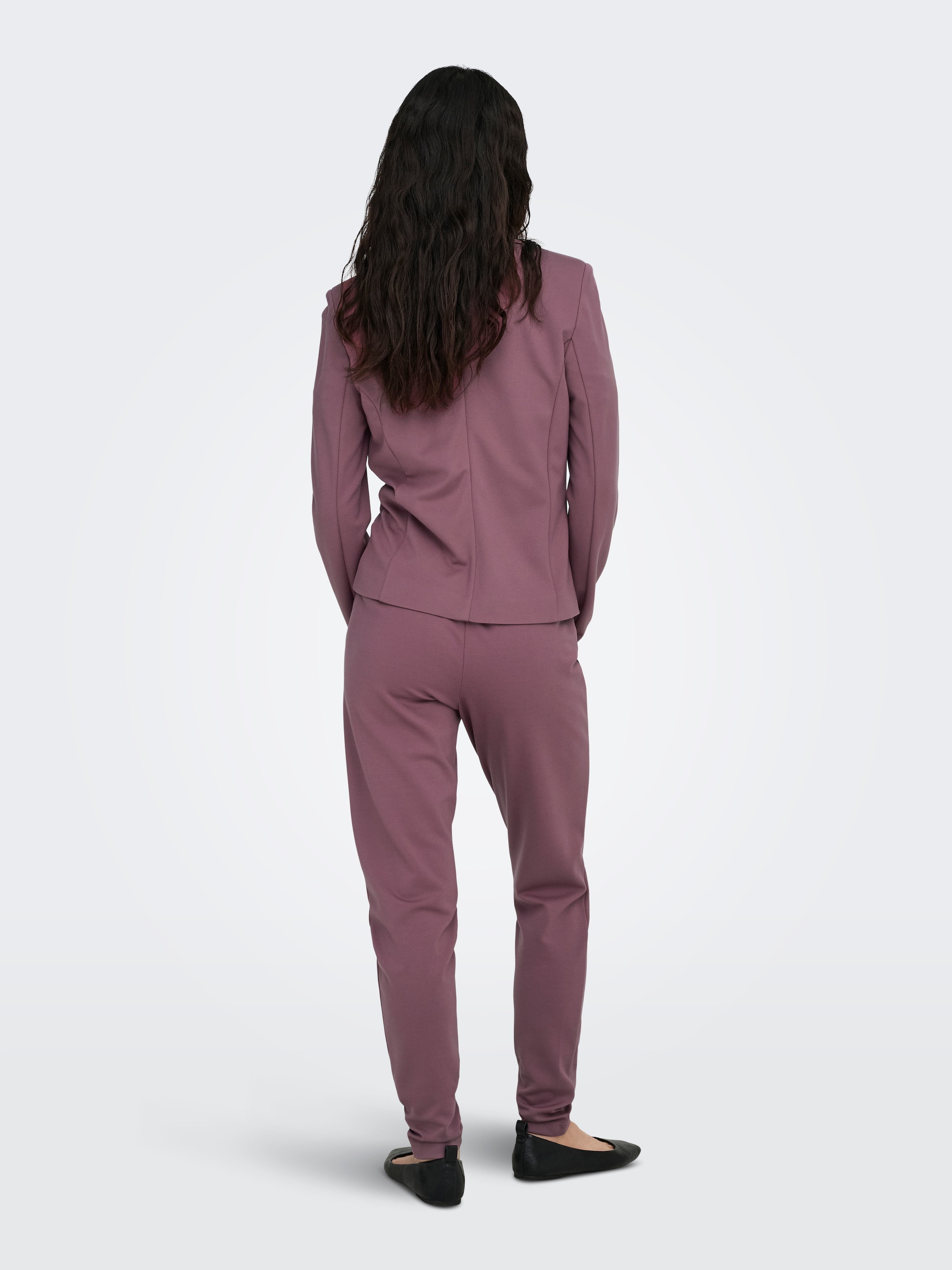 ONLY Blazer en jersey »ONLPOPTRASH – 2-Knopf Blazer mit taillierter Silhouette« coupe régulière, côtes Milano, mélange de matériaux, col à revers, uni