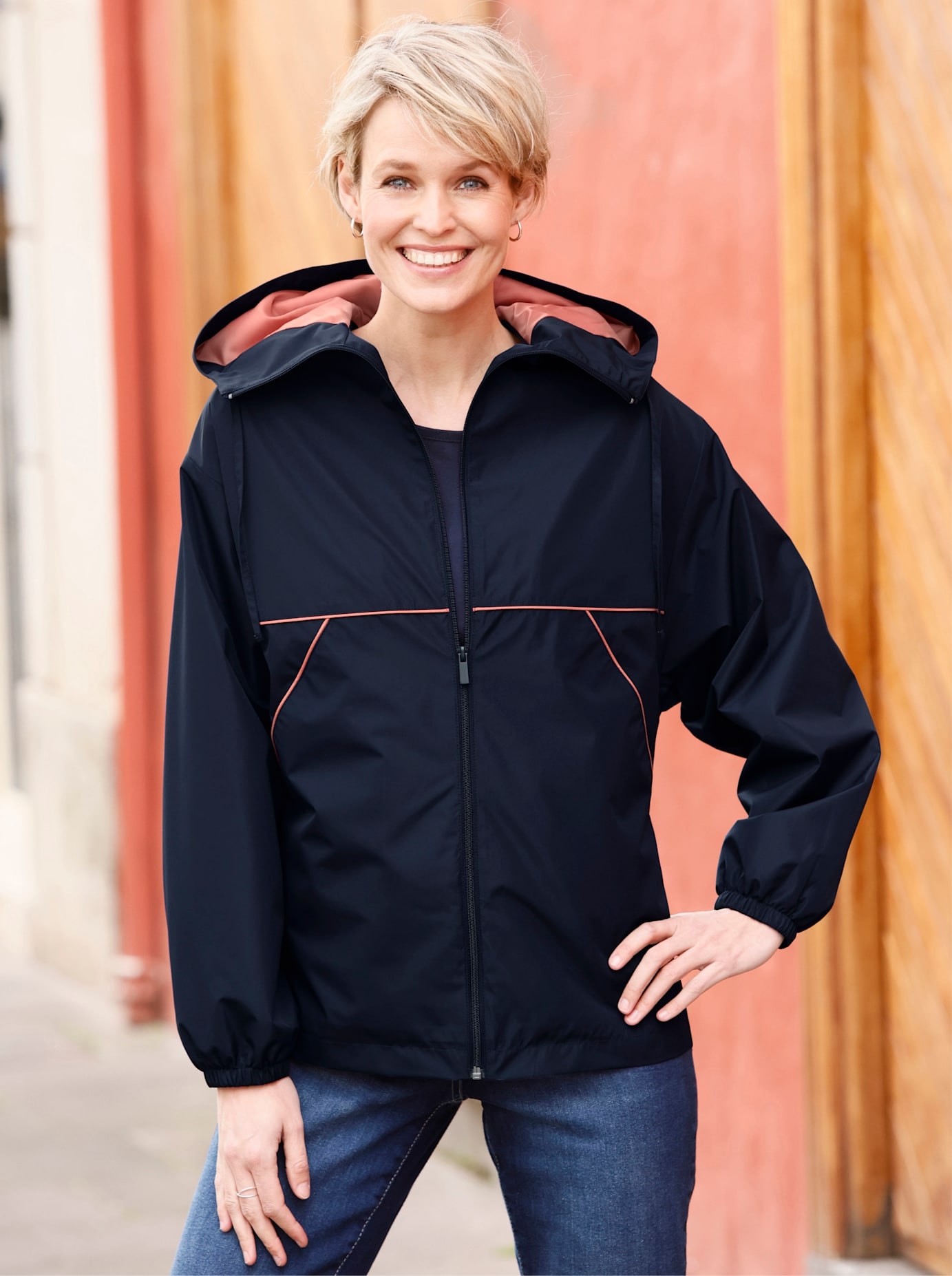 Classic Basics Langjacke mit Kapuze