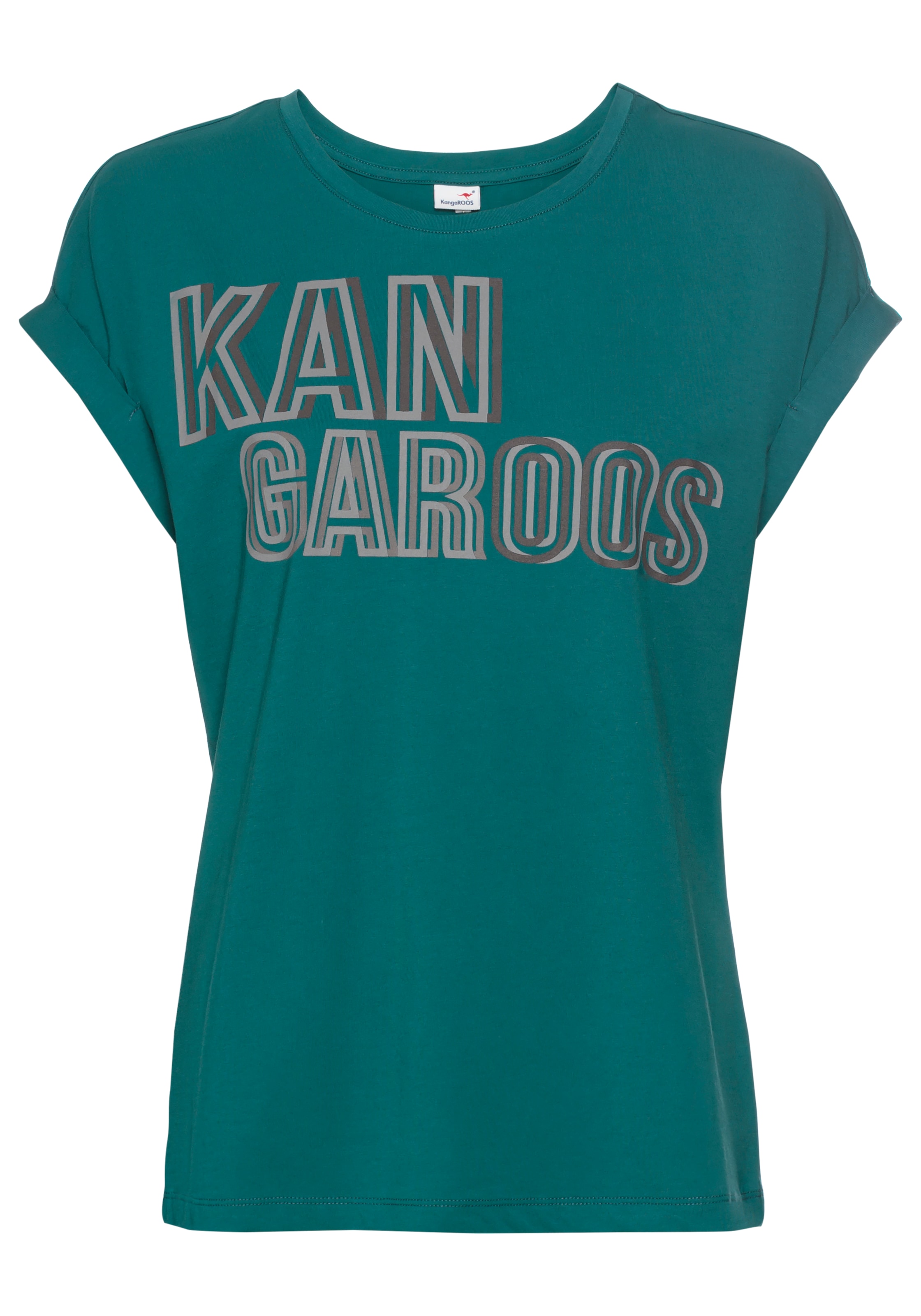 KangaROOS Kurzarmshirt, mit Placement-Print