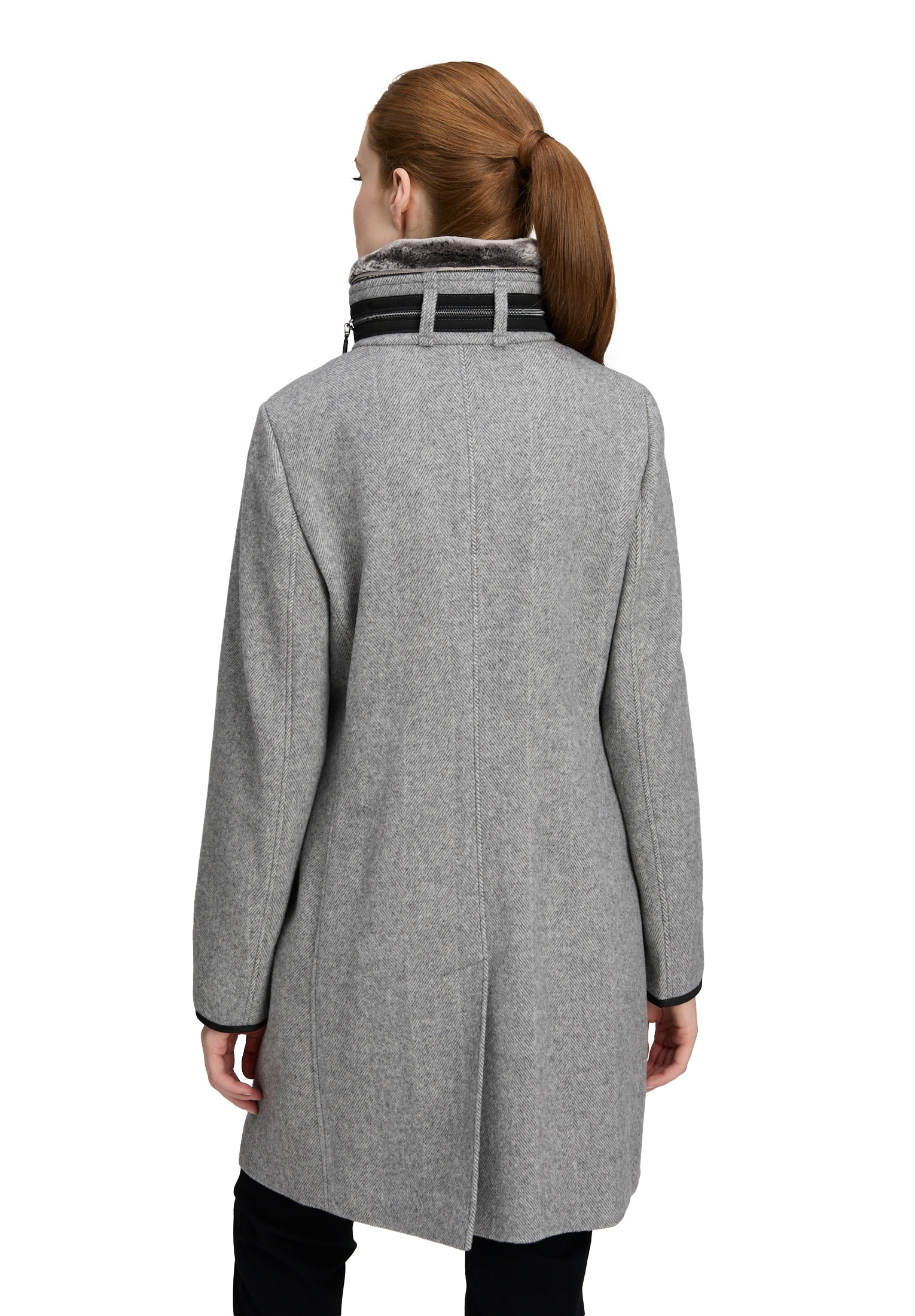 Gil Bret Manteau en laine mit Wolle, Stehkragen und Knopfleiste