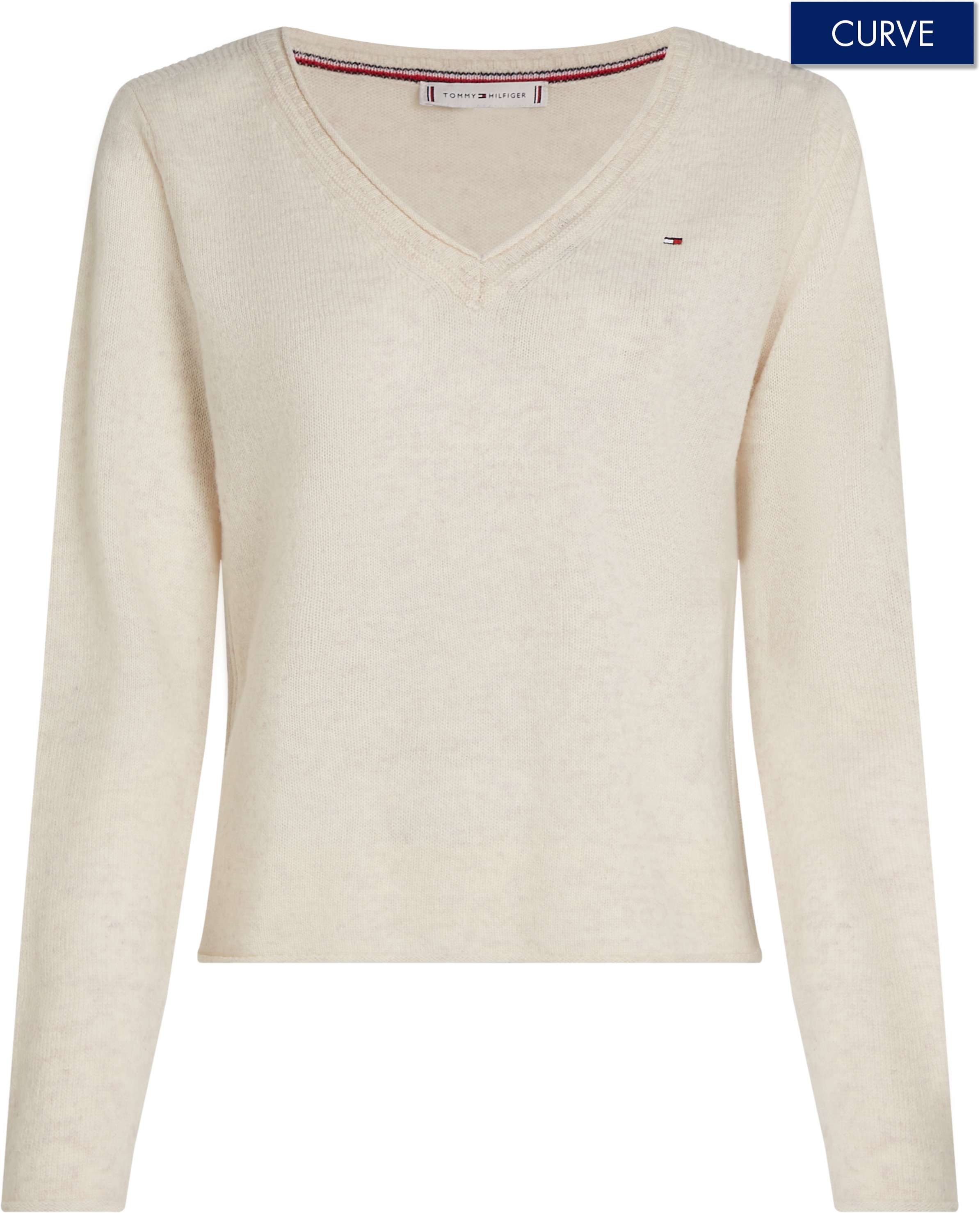 V-Ausschnitt-Pullover »CRV SOFT WOOL V-NK SWEATER«, in Grossen Grössen, Mit...