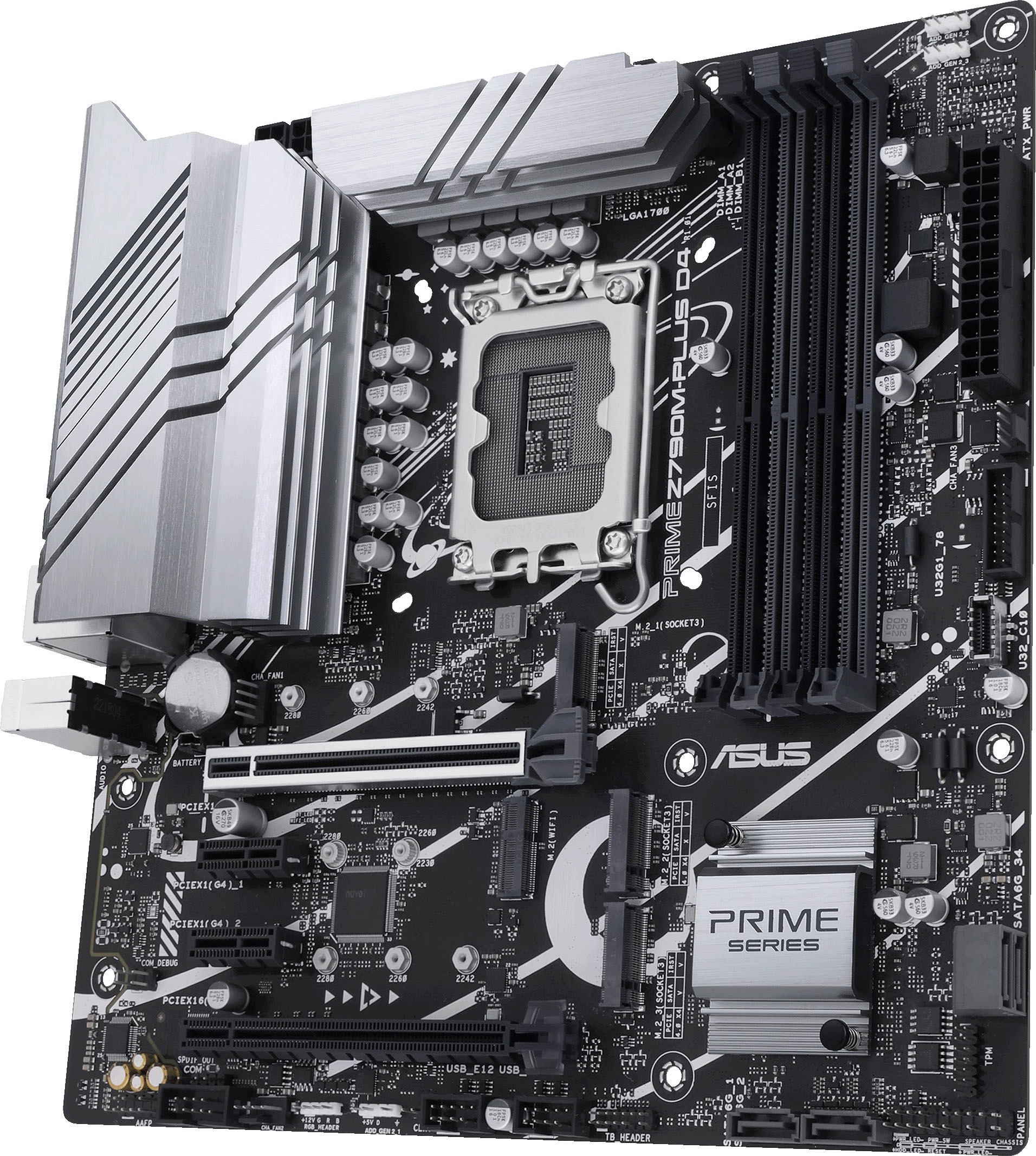 Asus Mainboard »PRIME Z790M-PLUS D4«, Intel LGA 1700 (mATX, PCIe 5.0, DDR4 Speicher, 3x M.2, Aura Sync